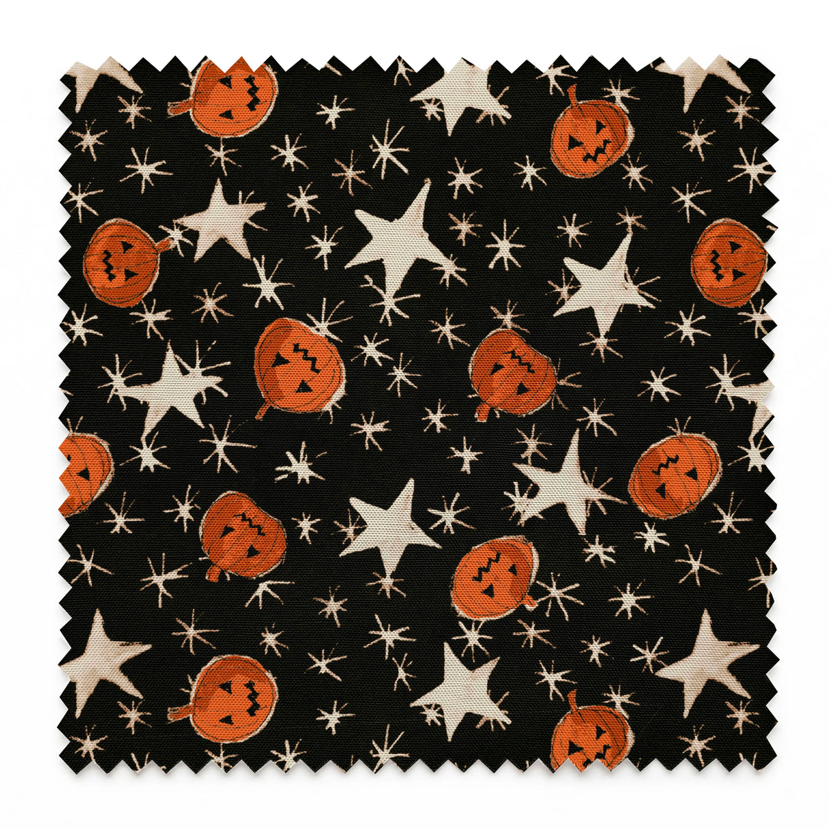 Pumpkins on Black Days Fabric