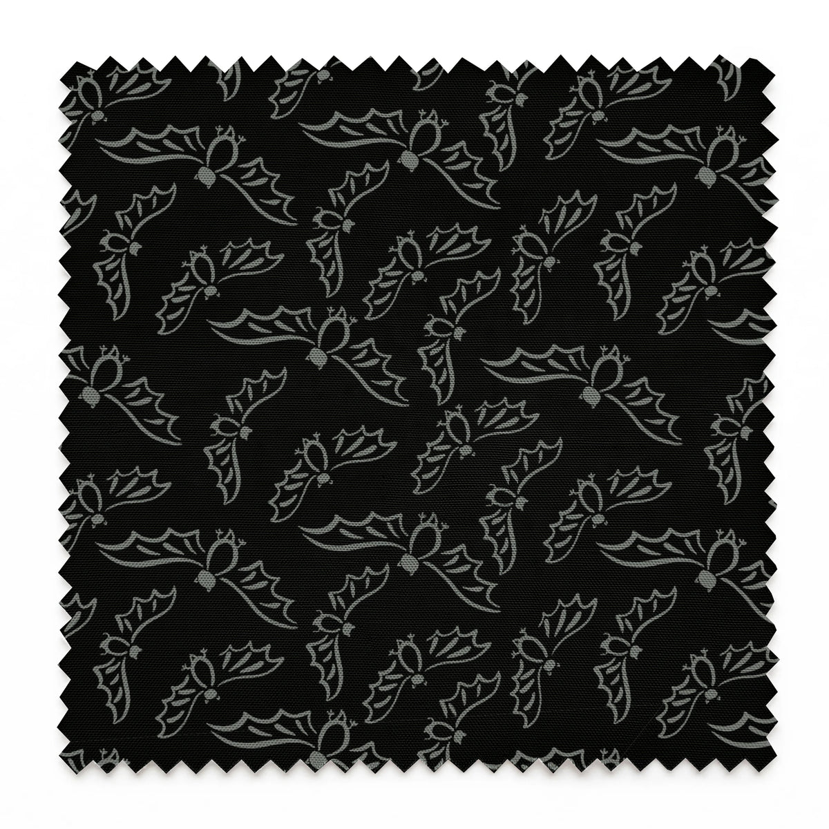 Flying Bats on Black Days Fabric
