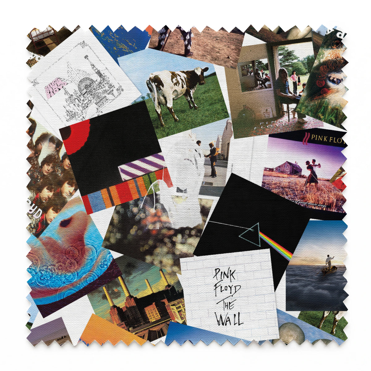 Pink Floyd Album Collage Fabric