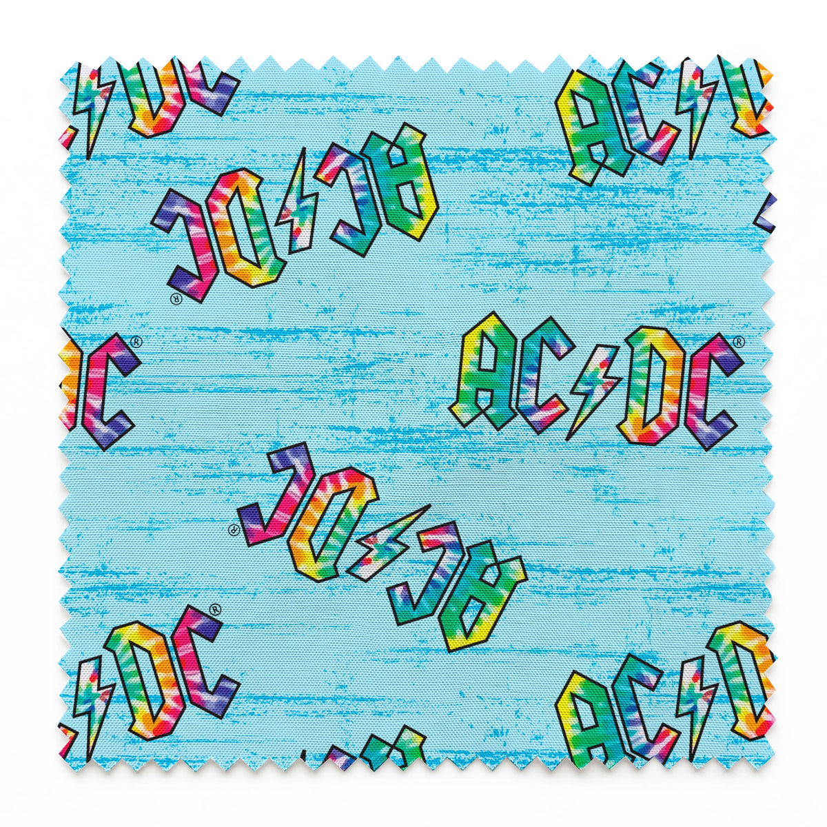 AC/DC Tie-dye Logo Fabric
