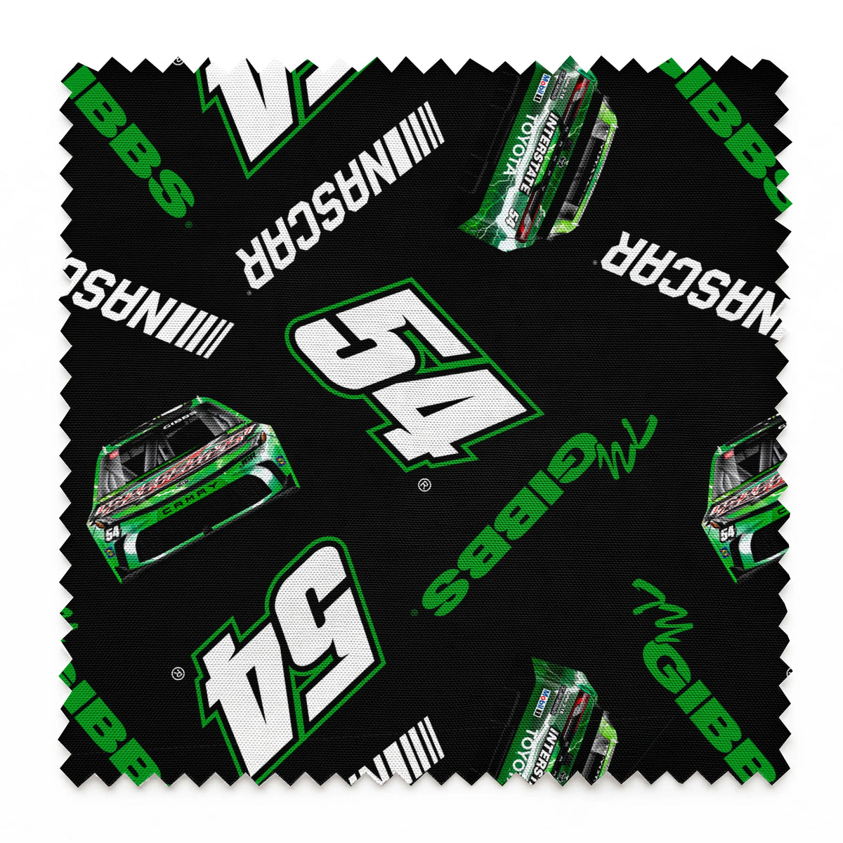 NASCAR® Ty Gibbs Toss on Black Fabric