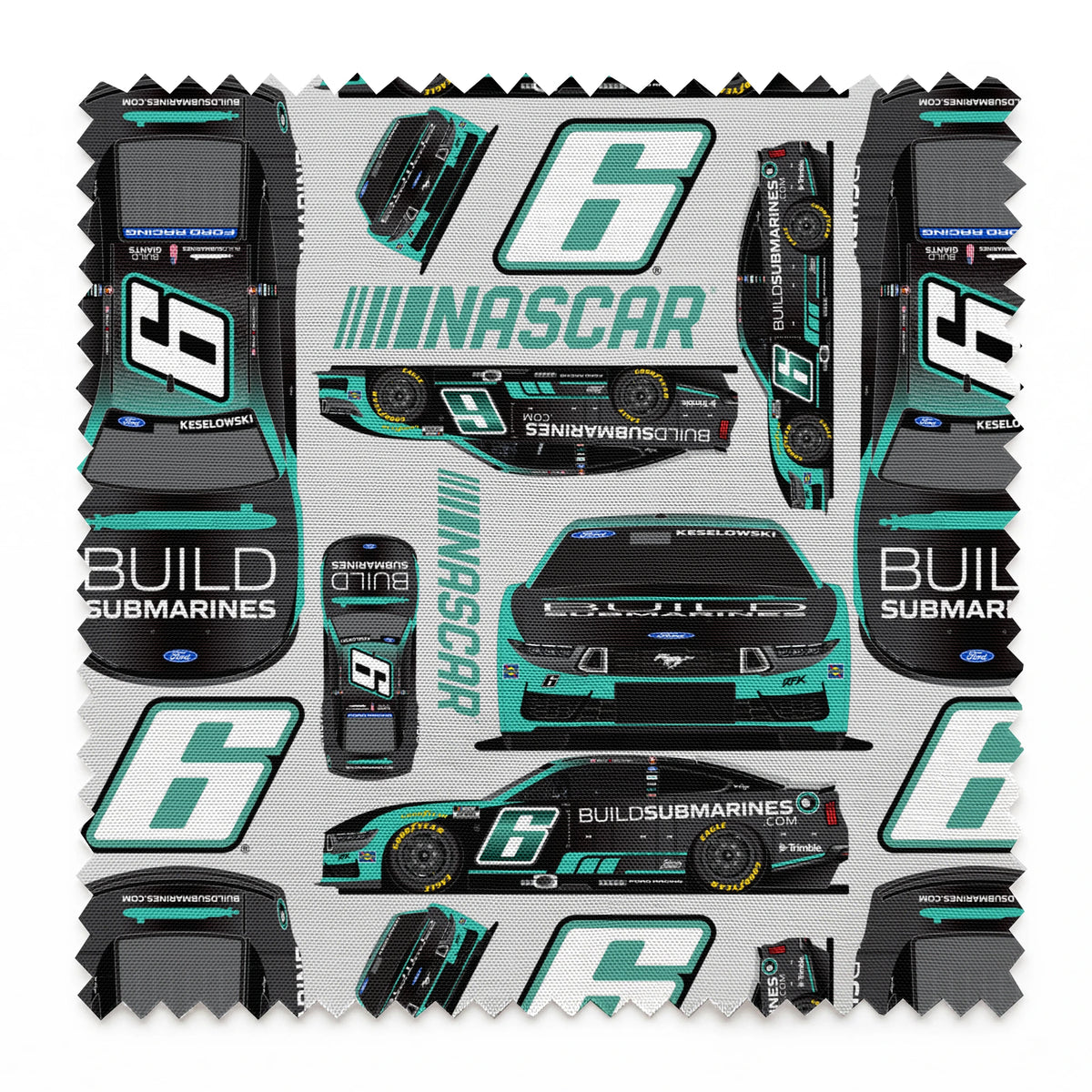 NASCAR® Brad Keselowski Toss on Grey Fabric