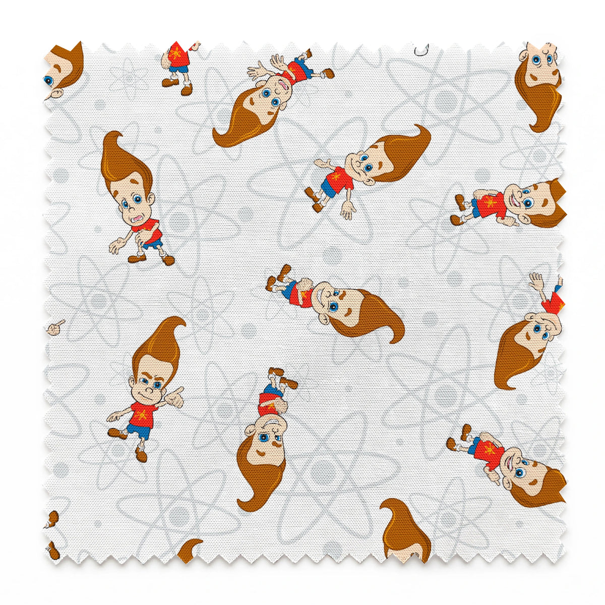 Paramount Jimmy Neutron Atomic Boy Genius on White Fabric