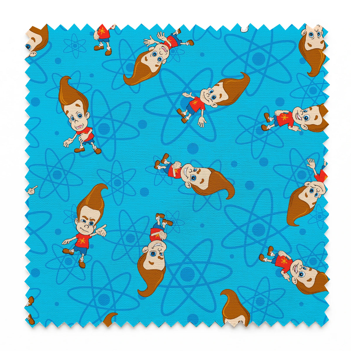 Paramount Jimmy Neutron Atomic Boy Genius on Blue Fabric