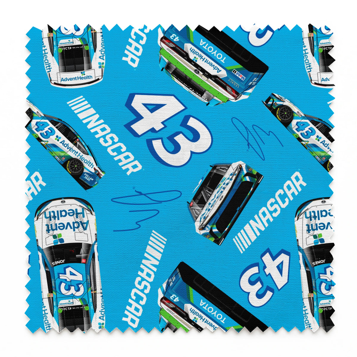 NASCAR® Erik Jones Toss on Blue Fabric