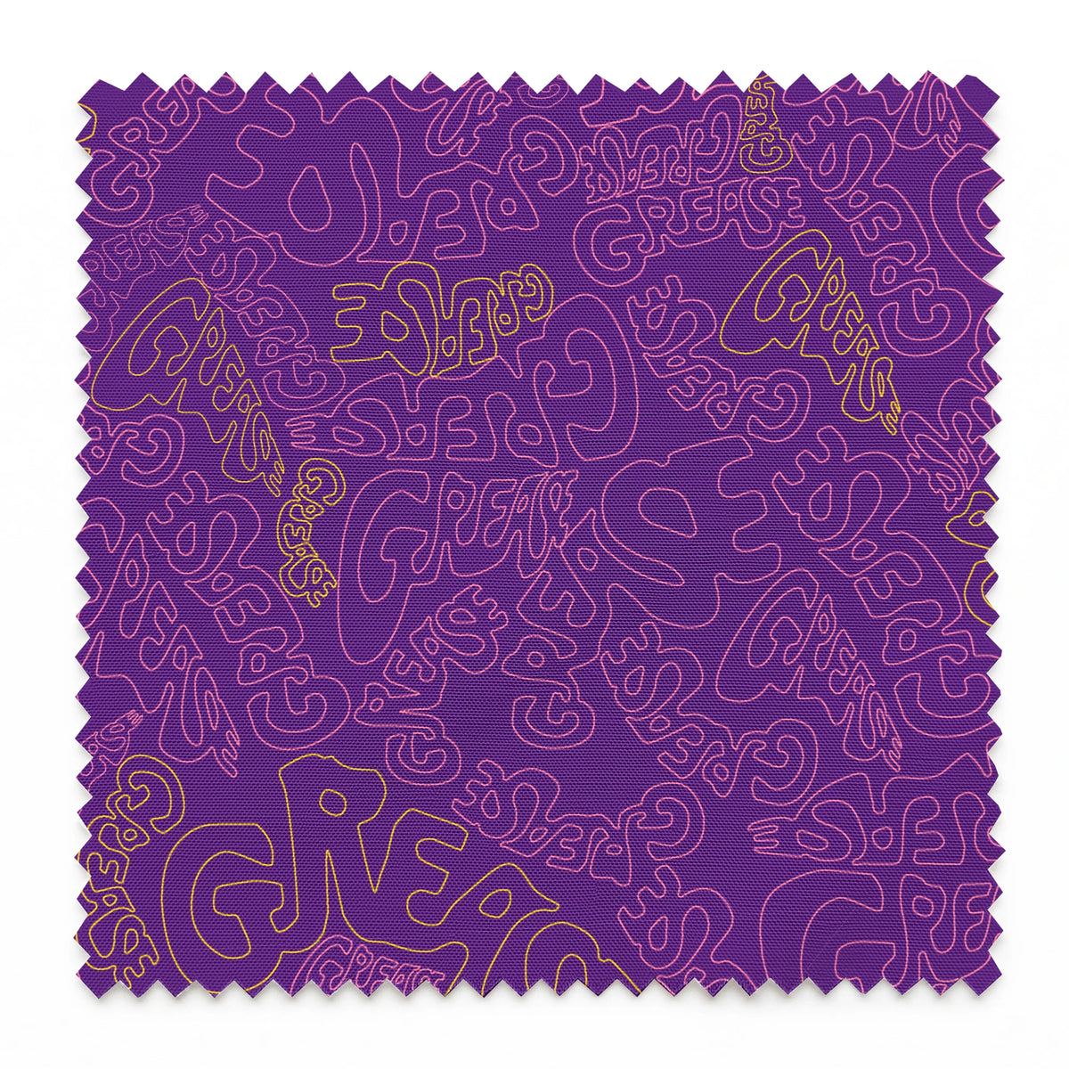 Paramount Grease Title Toss on Purple Fabric