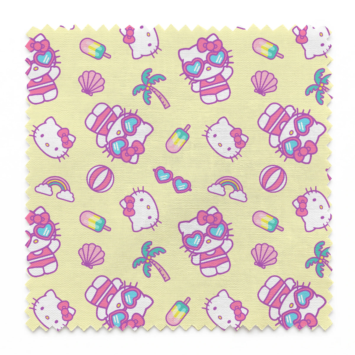 Hello Kitty® Beach Day Fun on Yellow Fabric