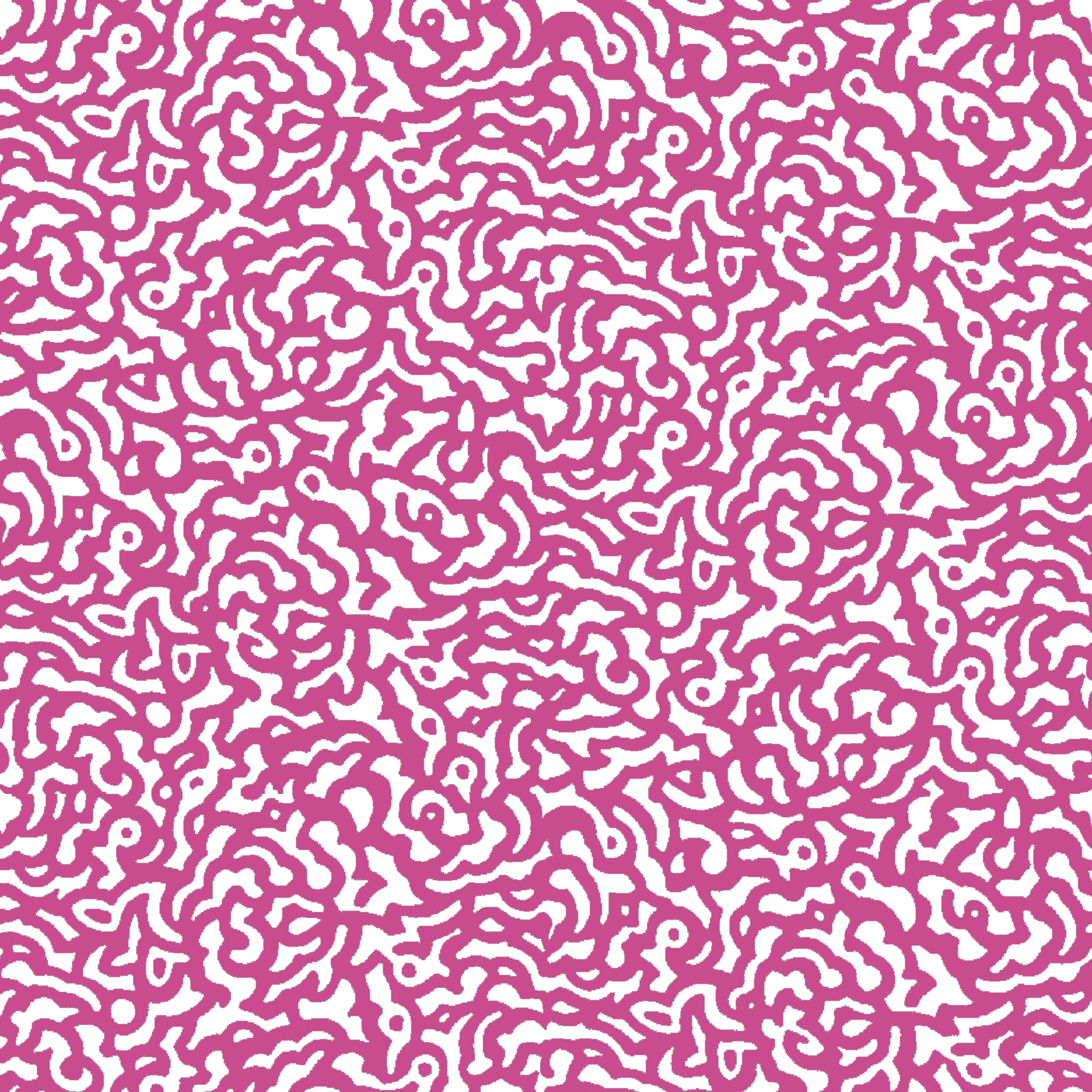 Intricate magenta squiggly pattern on white background resembling organic coral-like shapes tiled preview square
