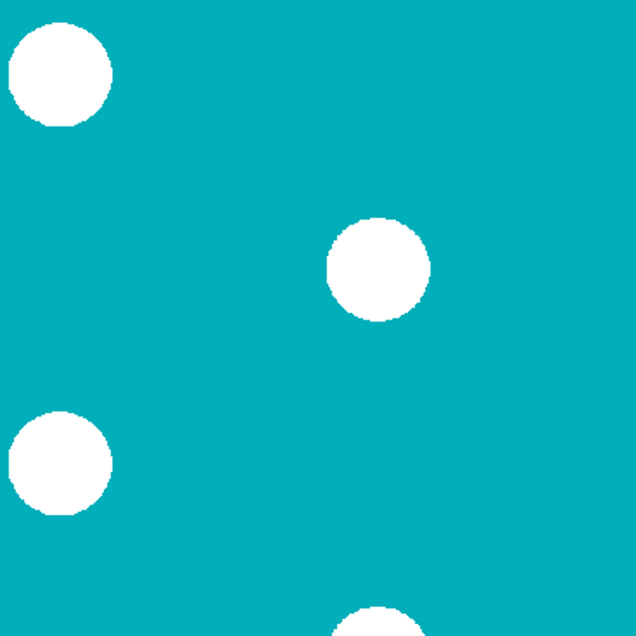 Two white circles on teal background tiled preview square