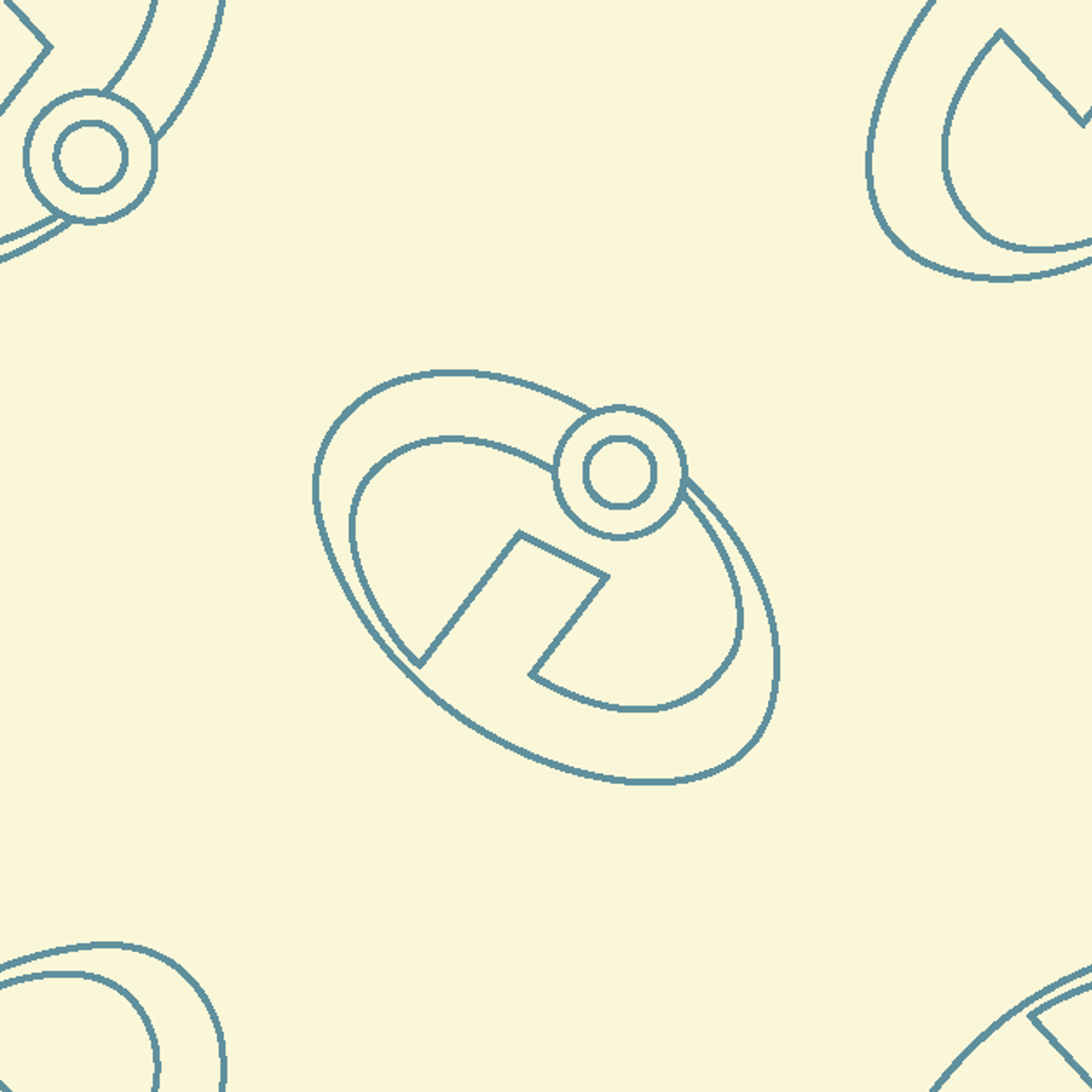 The Incredibles logo forming a repeating pattern on a pale yellow background tiled preview square