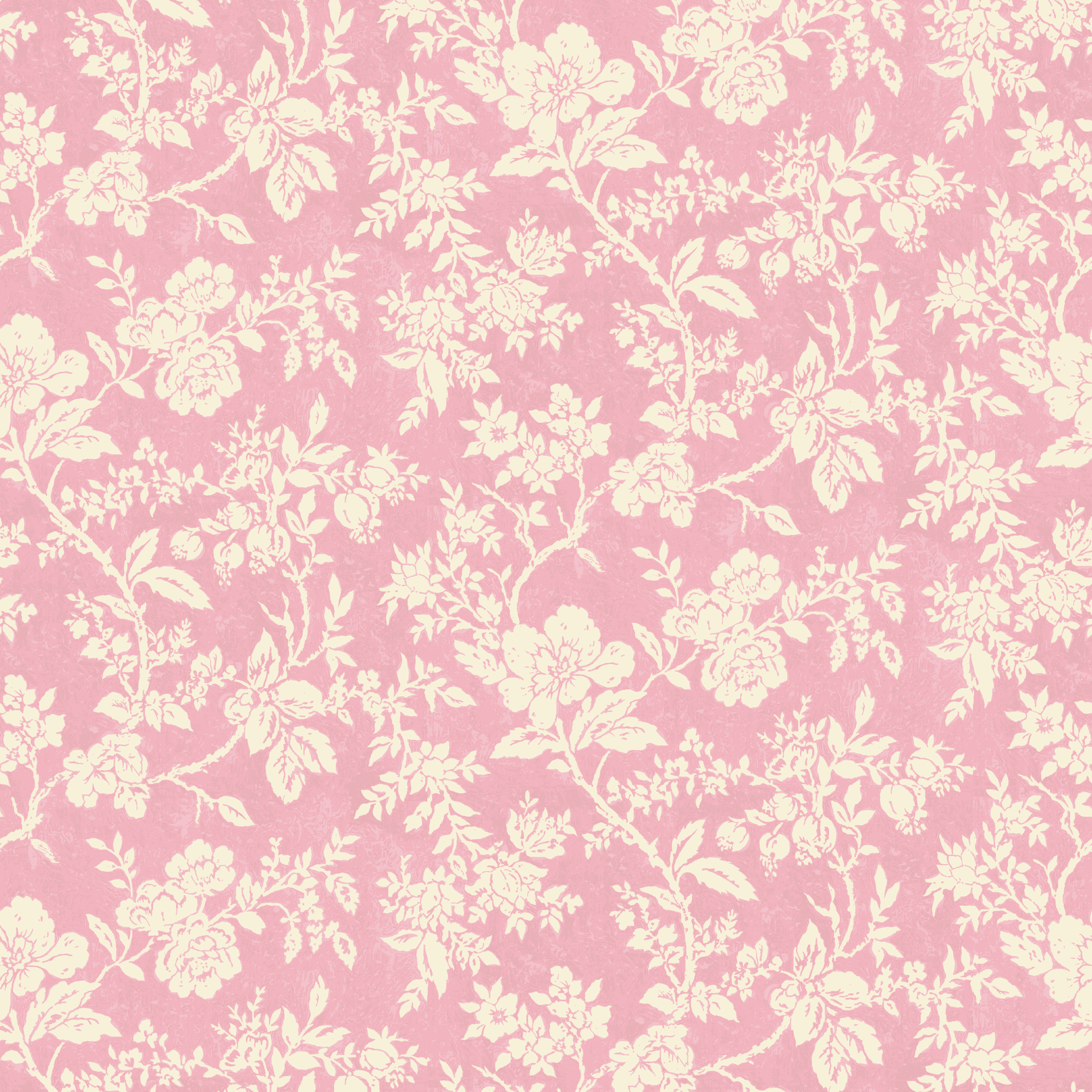 Light pink background with white floral patterns, featuring various flowers and leaves in a delicate, repeating design. tiled preview square