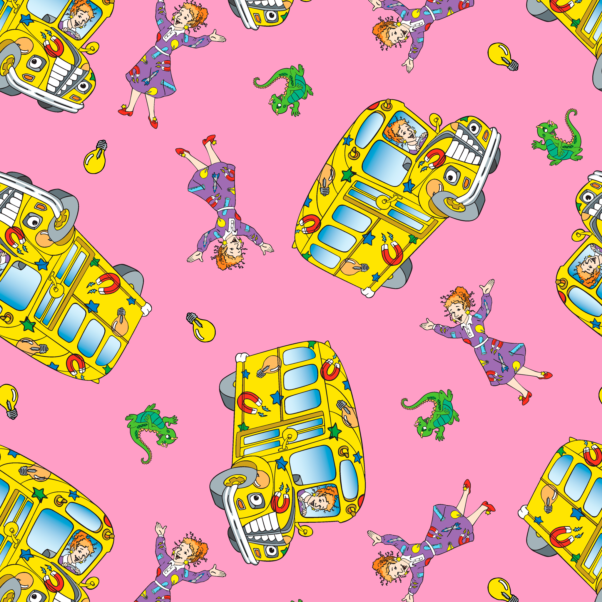 The Magic School Bus Ms. Frizzle Adventures on Pink | Cotton