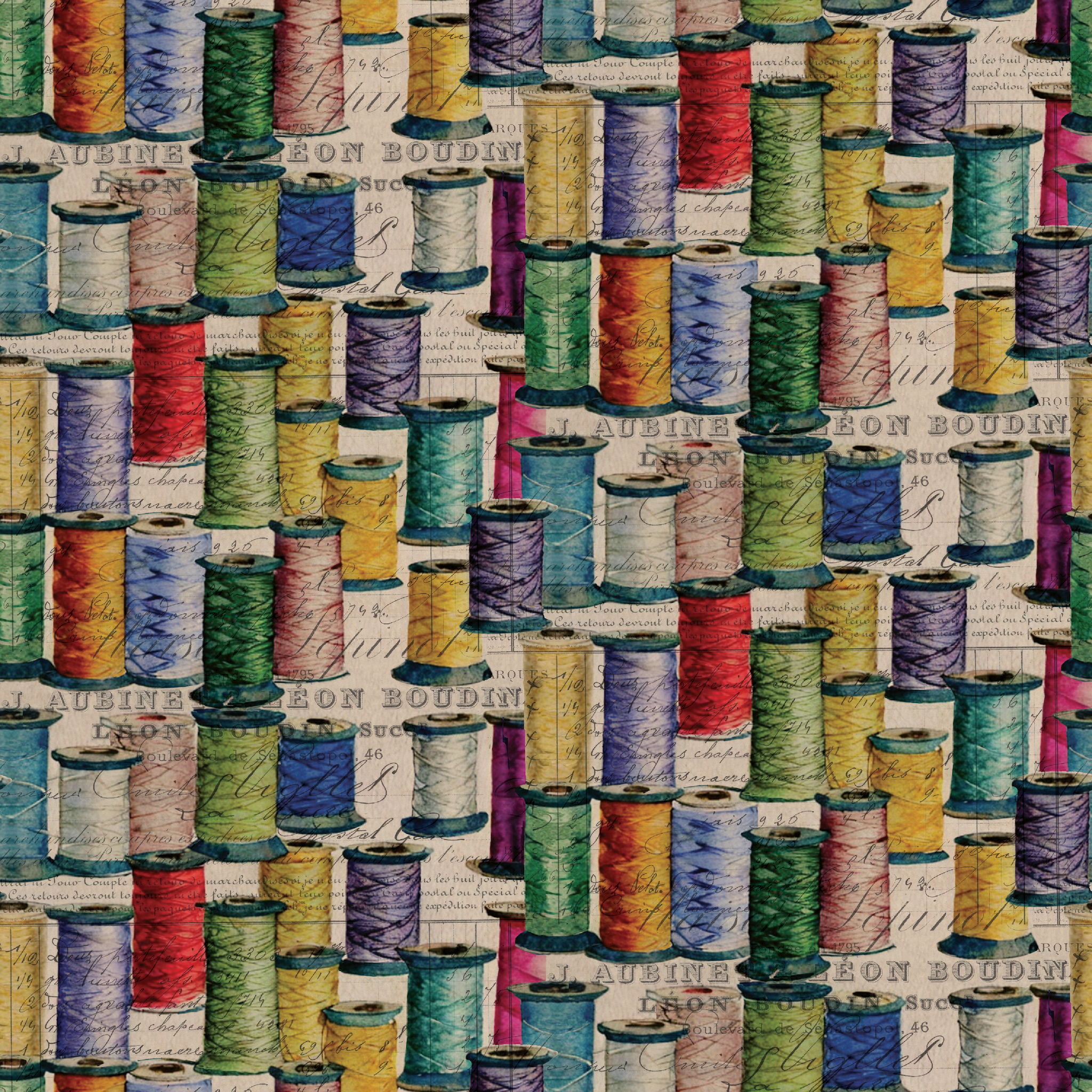 Tim Coffey - Tailor's Nostalgia - Multicolor Thread | Fabric by