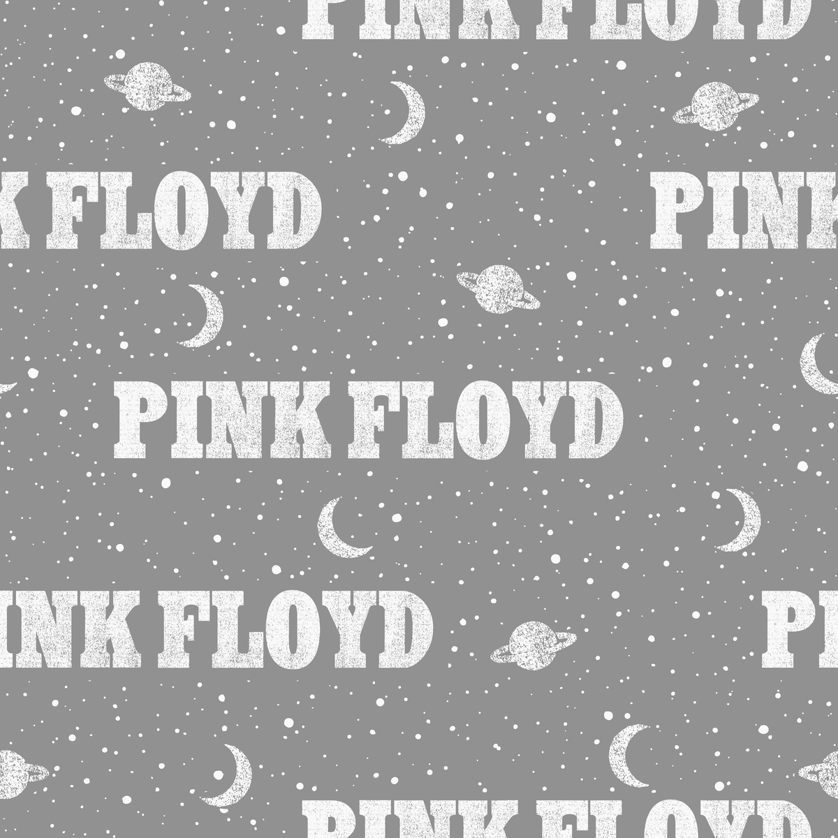 Pink Floyd Planets and Moons on Grey Wallpaper