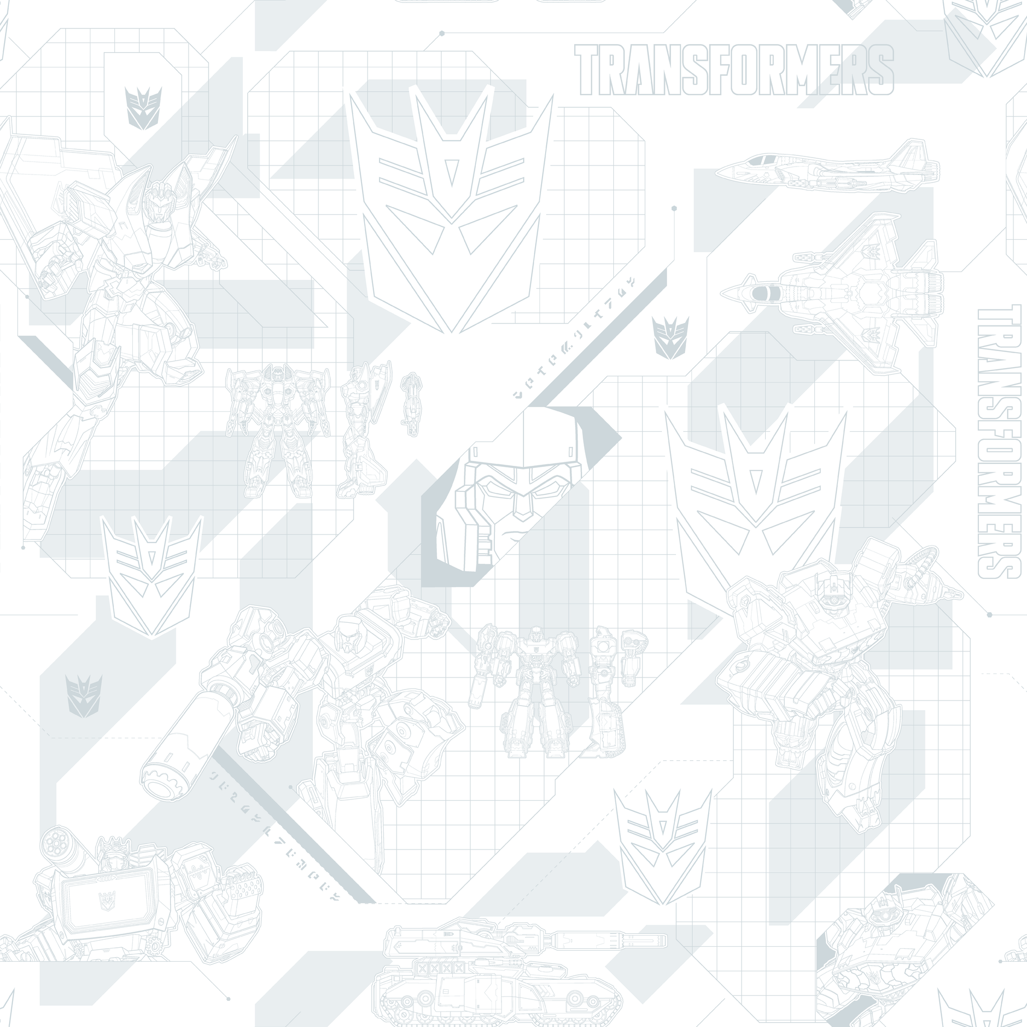 Hasbro Transformers Decepticons Graphics on White Wallpaper