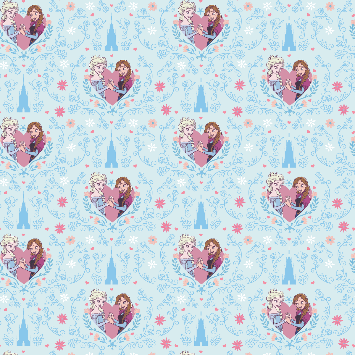 Disney Frozen Sisterly Bond on Blue Wallpaper