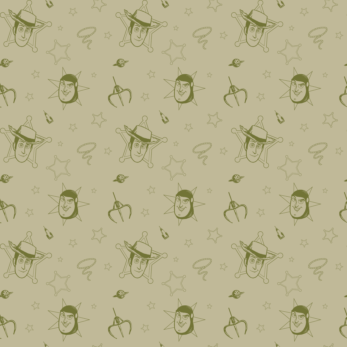 Disney and Pixar Toy Story Infinity on Green Wallpaper