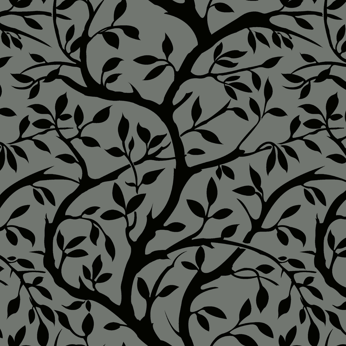 Winding Willow on Black Days Wallpaper