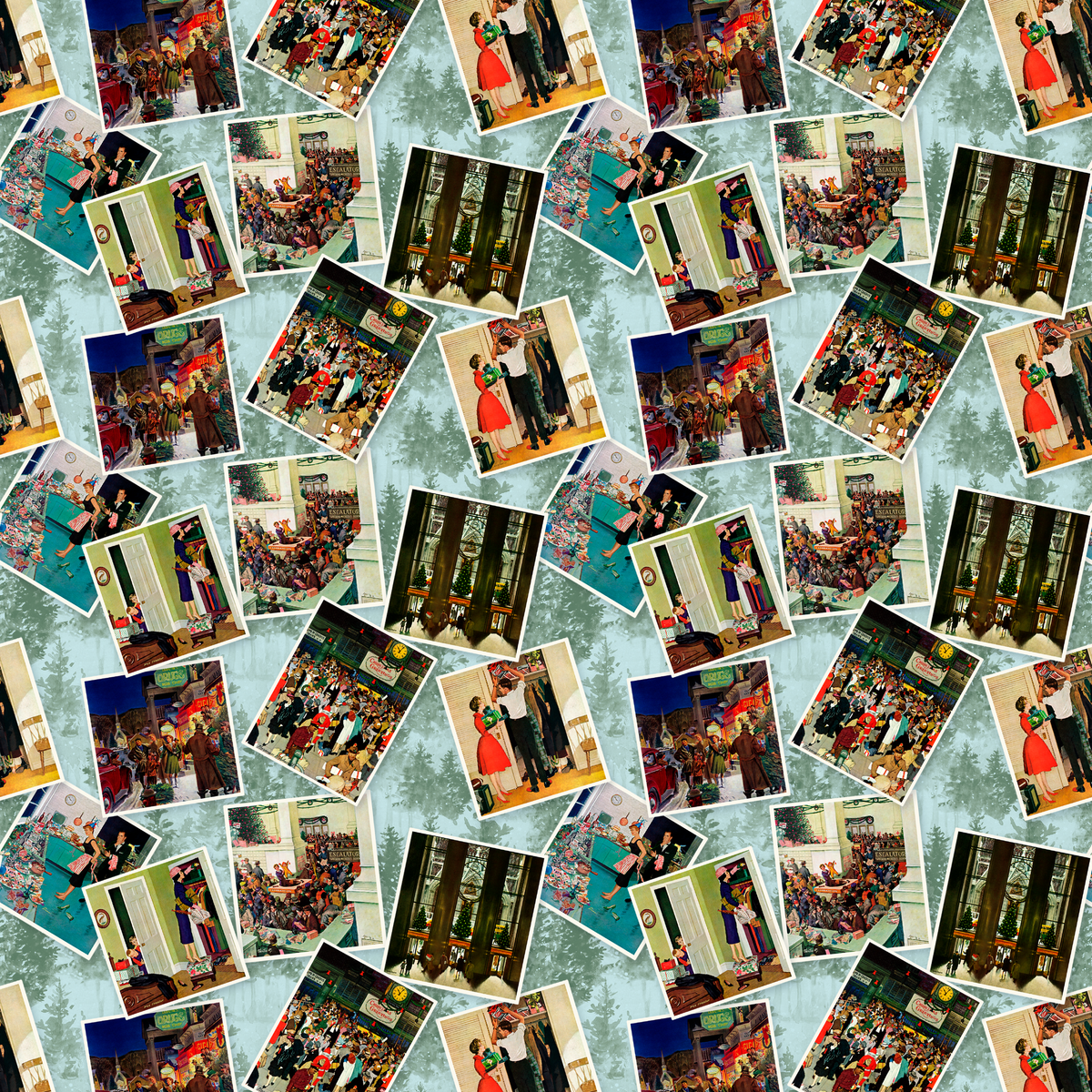 Saturday Evening Post Holiday Memories Wallpaper