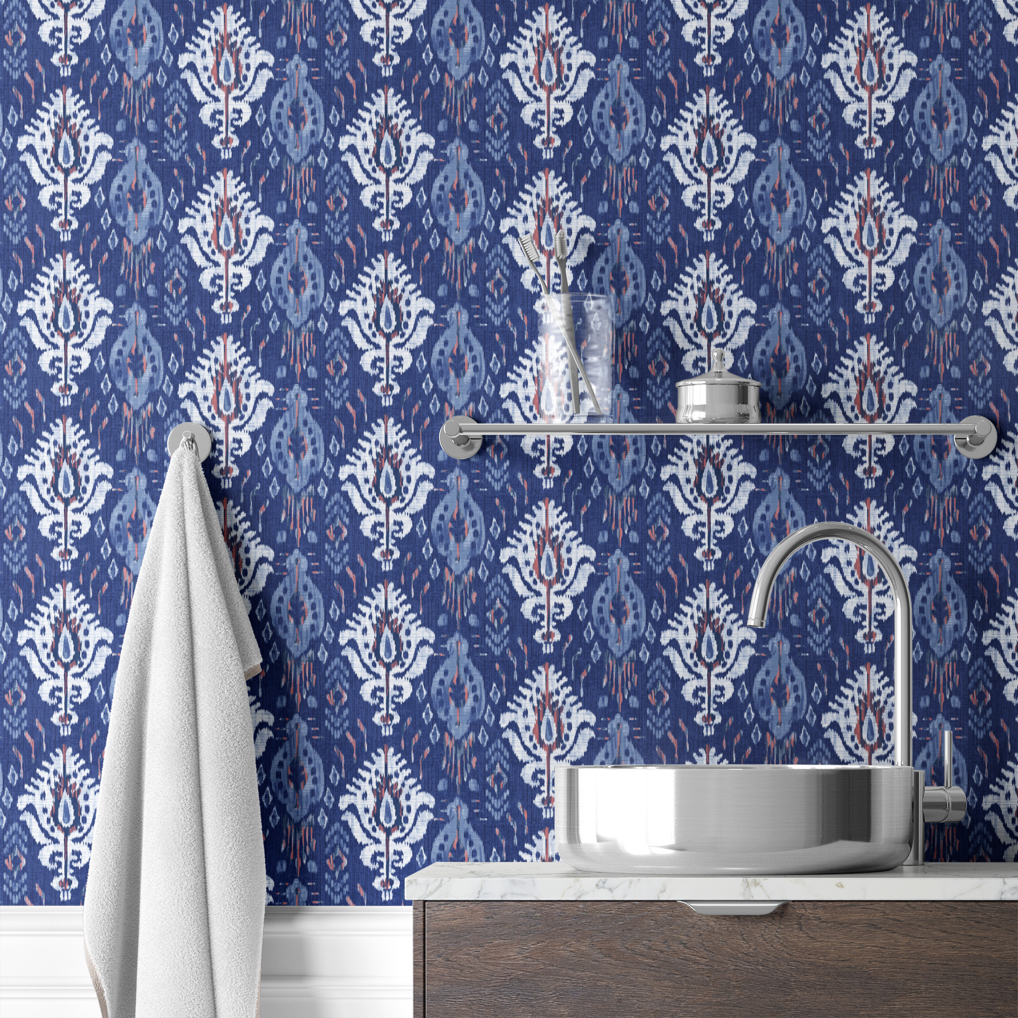 wallpaper bath mockup