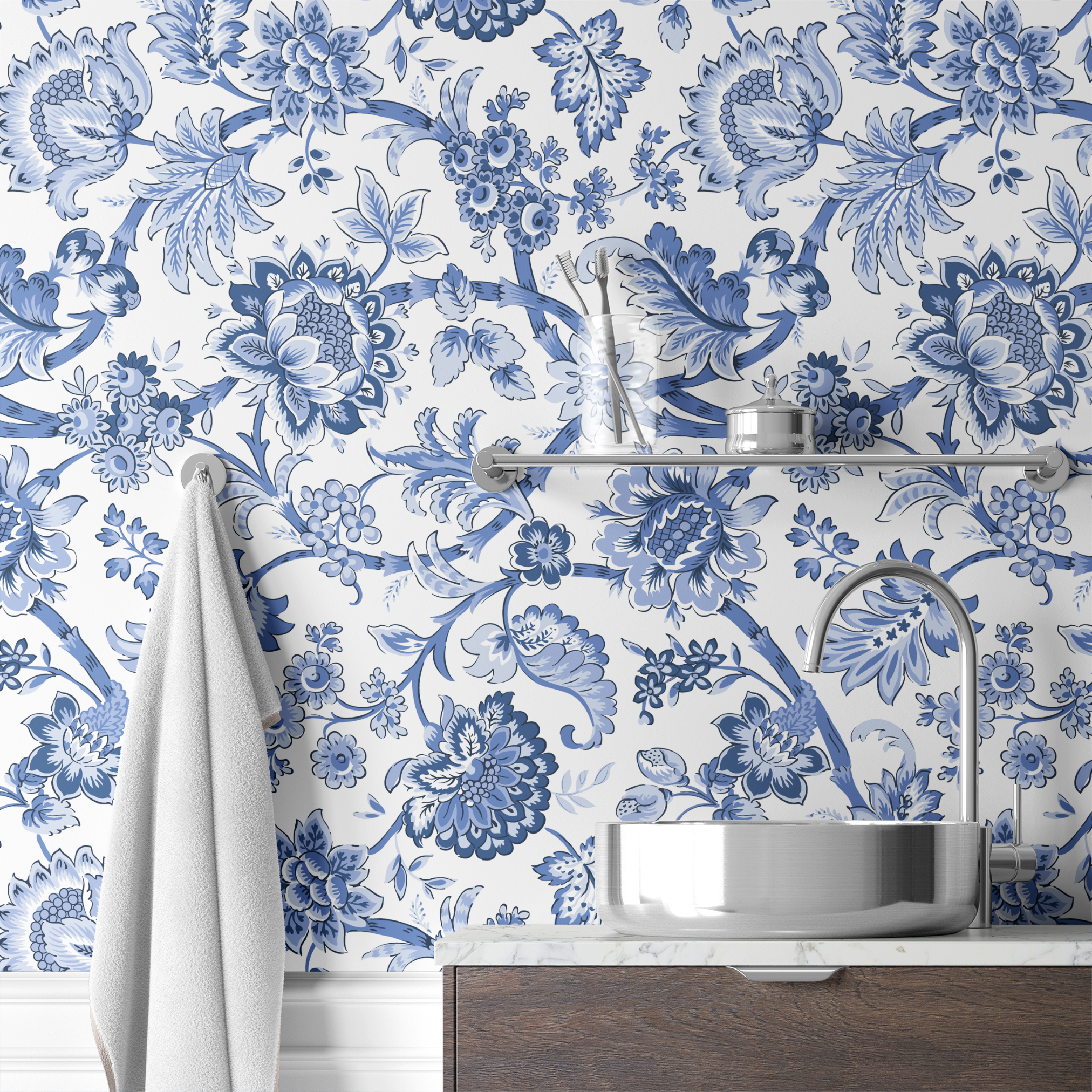 wallpaper bath mockup