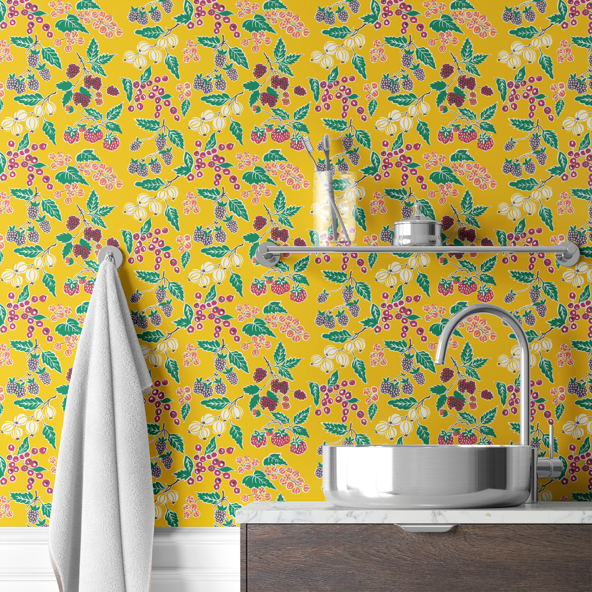 wallpaper bath mockup