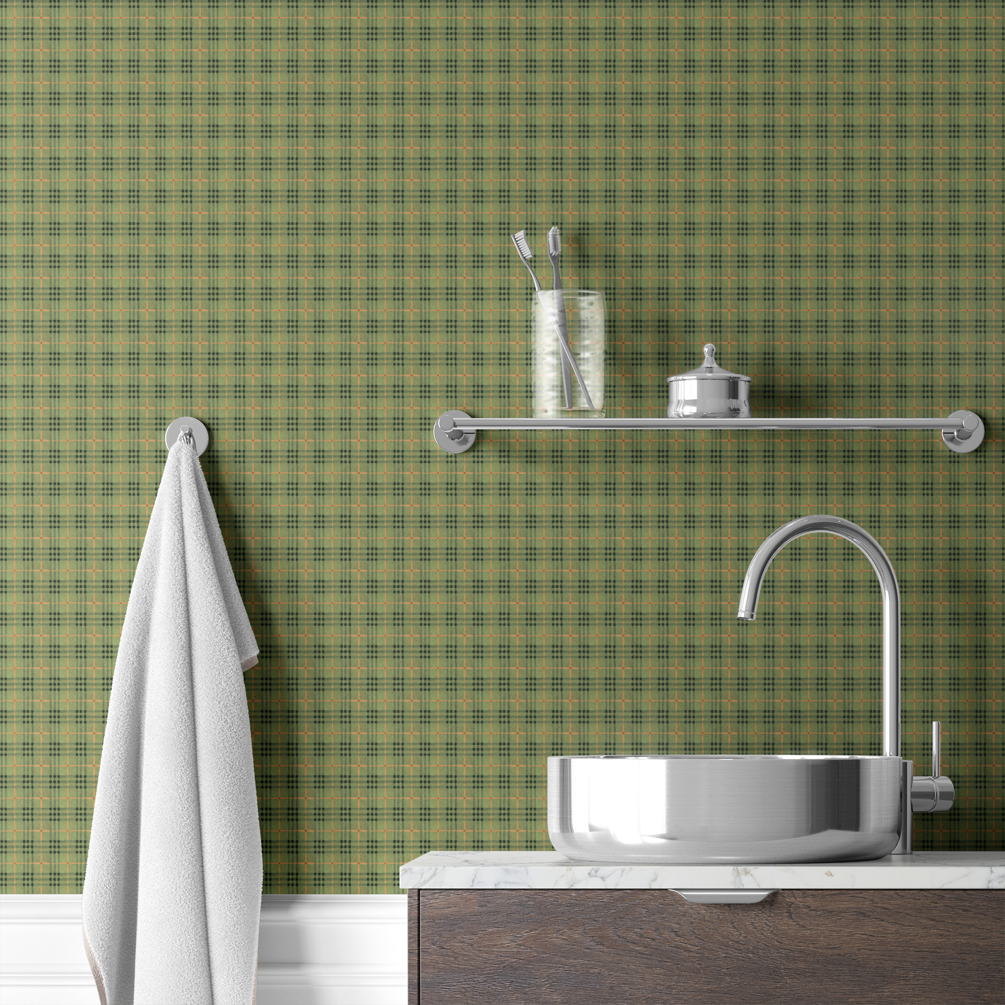 wallpaper bath mockup