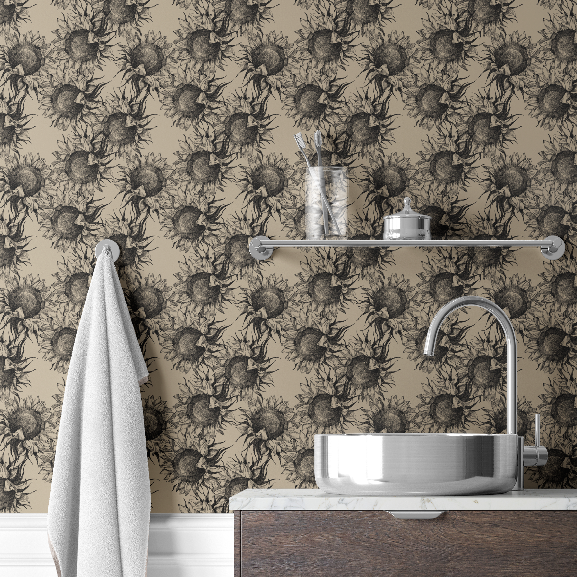 wallpaper bath mockup