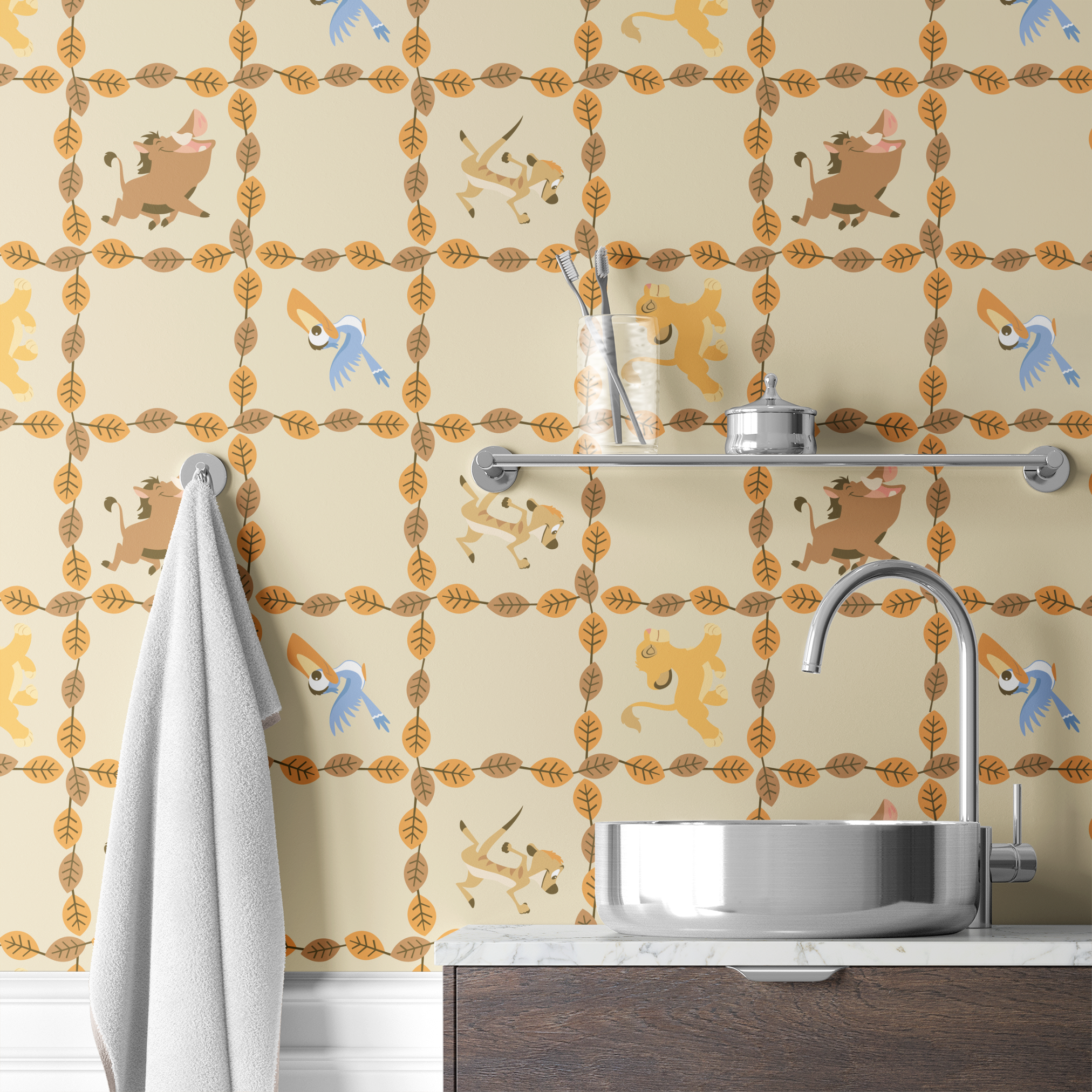 wallpaper bath mockup