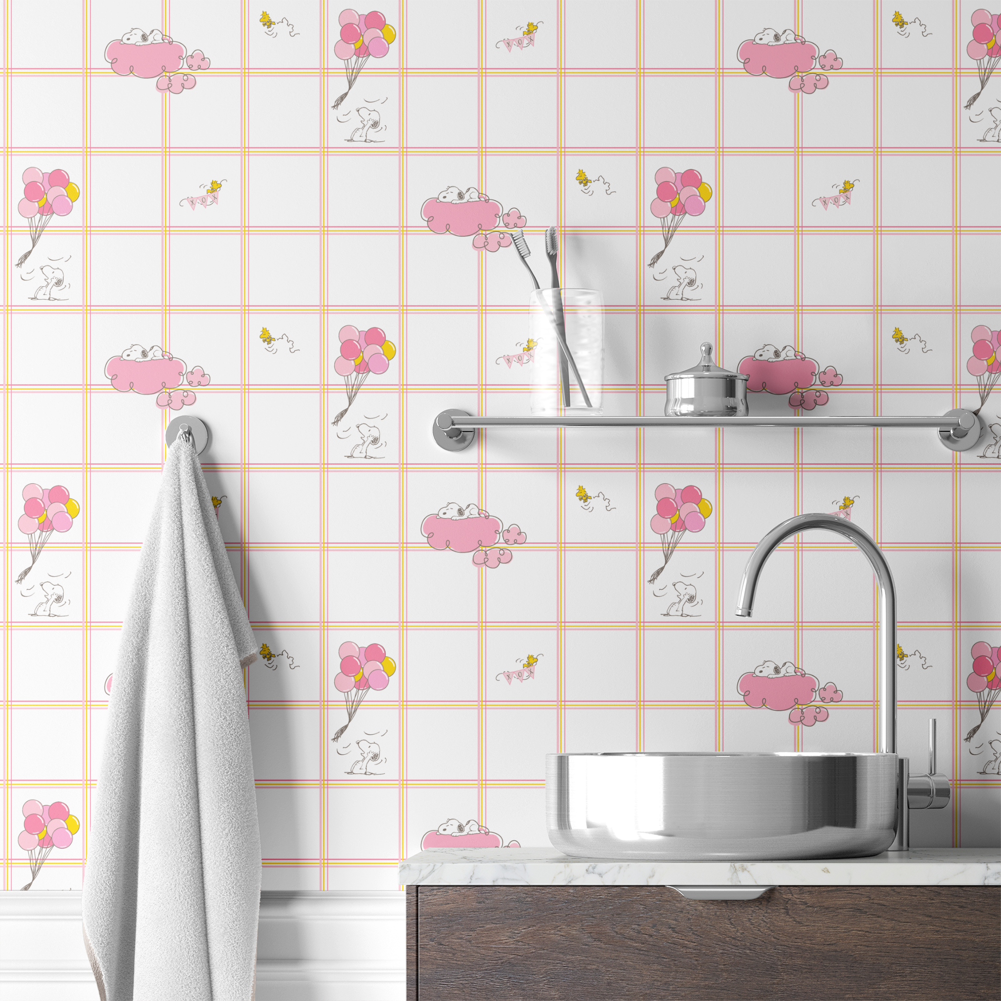 wallpaper bath mockup