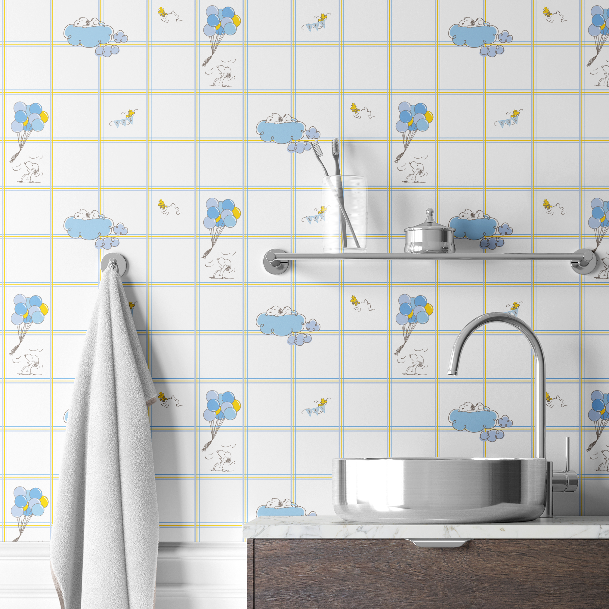 wallpaper bath mockup