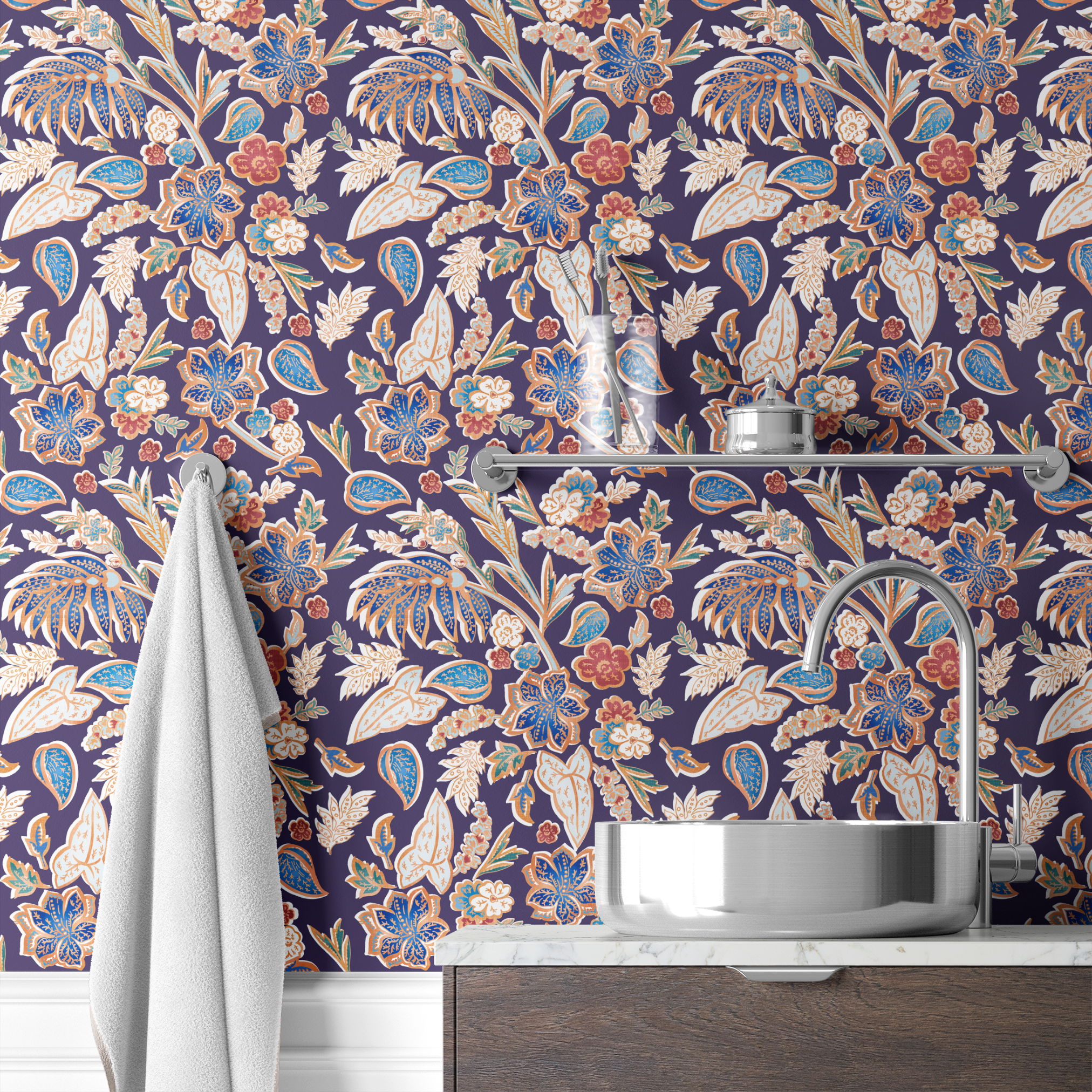 wallpaper bath mockup