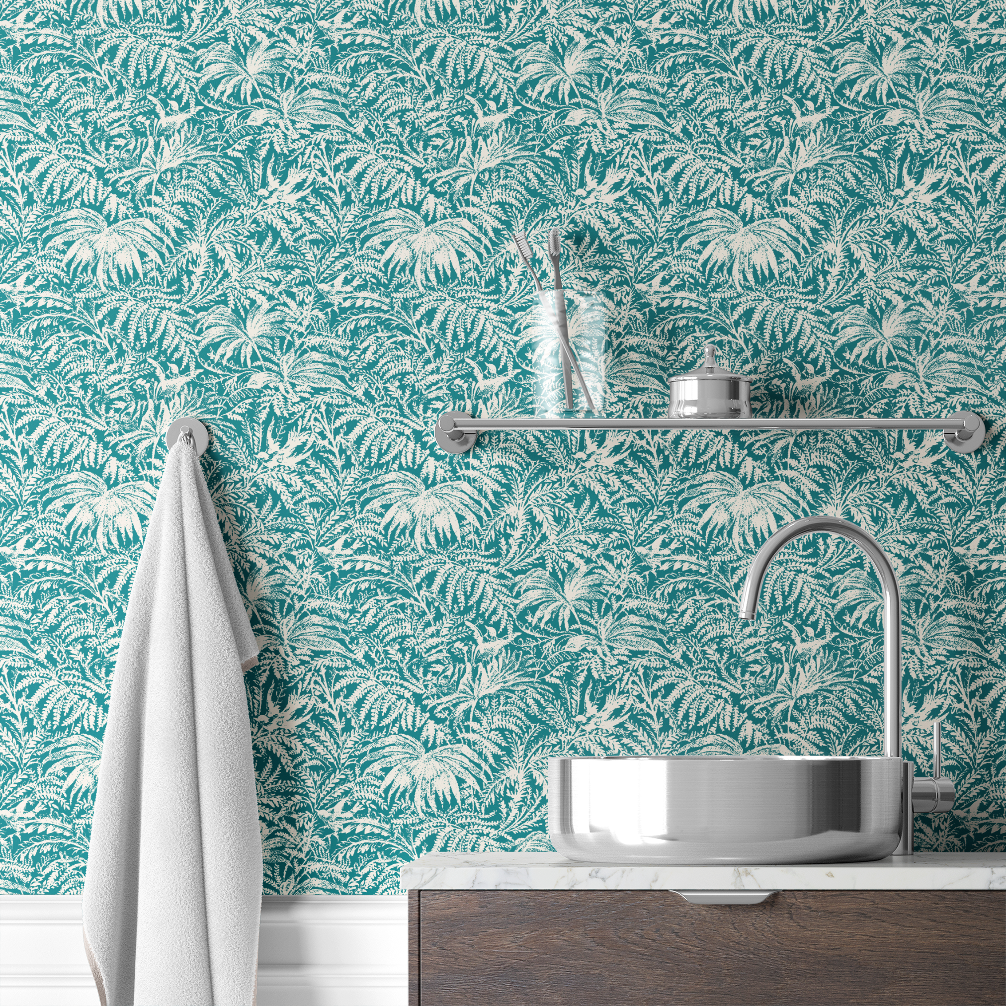 wallpaper bath mockup