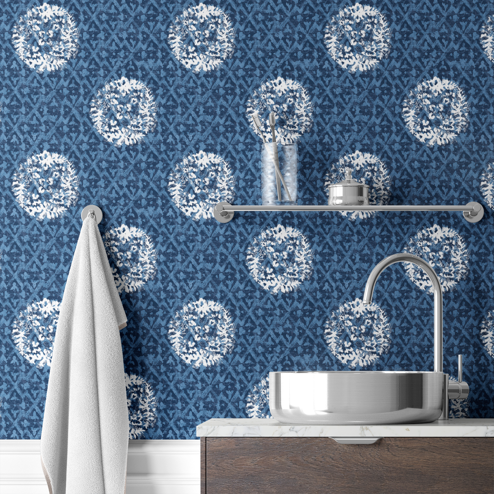 wallpaper bath mockup