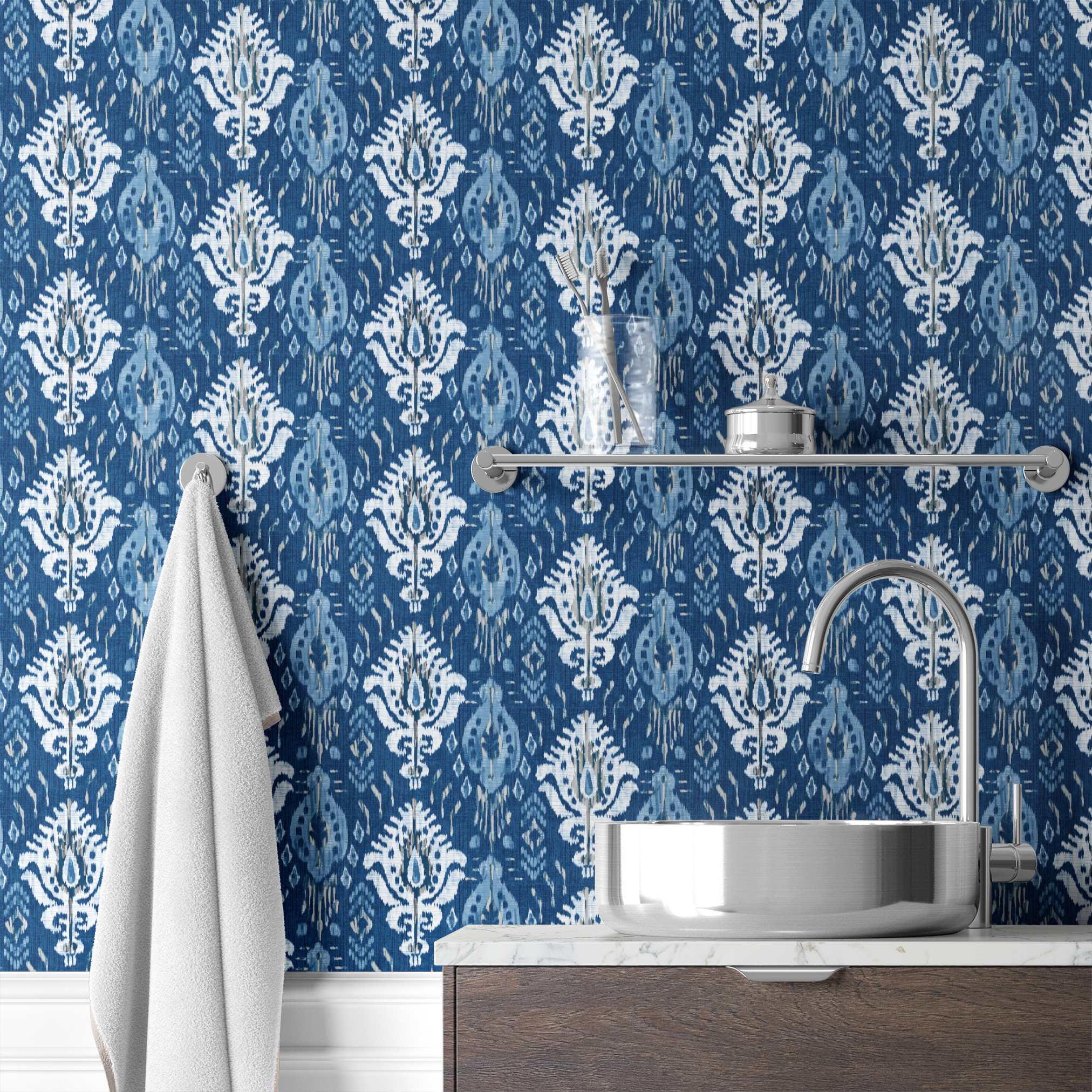 wallpaper bath mockup