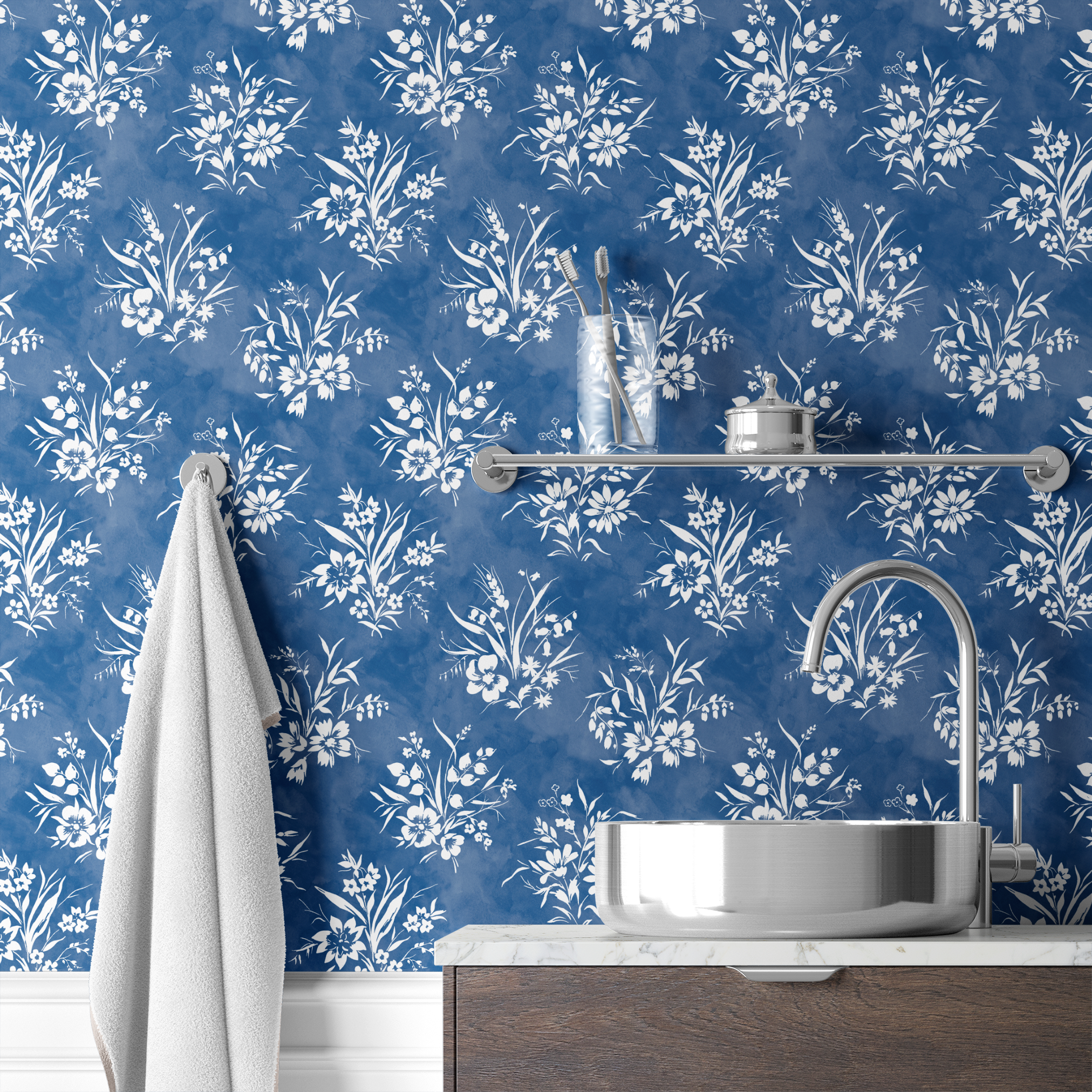 wallpaper bath mockup