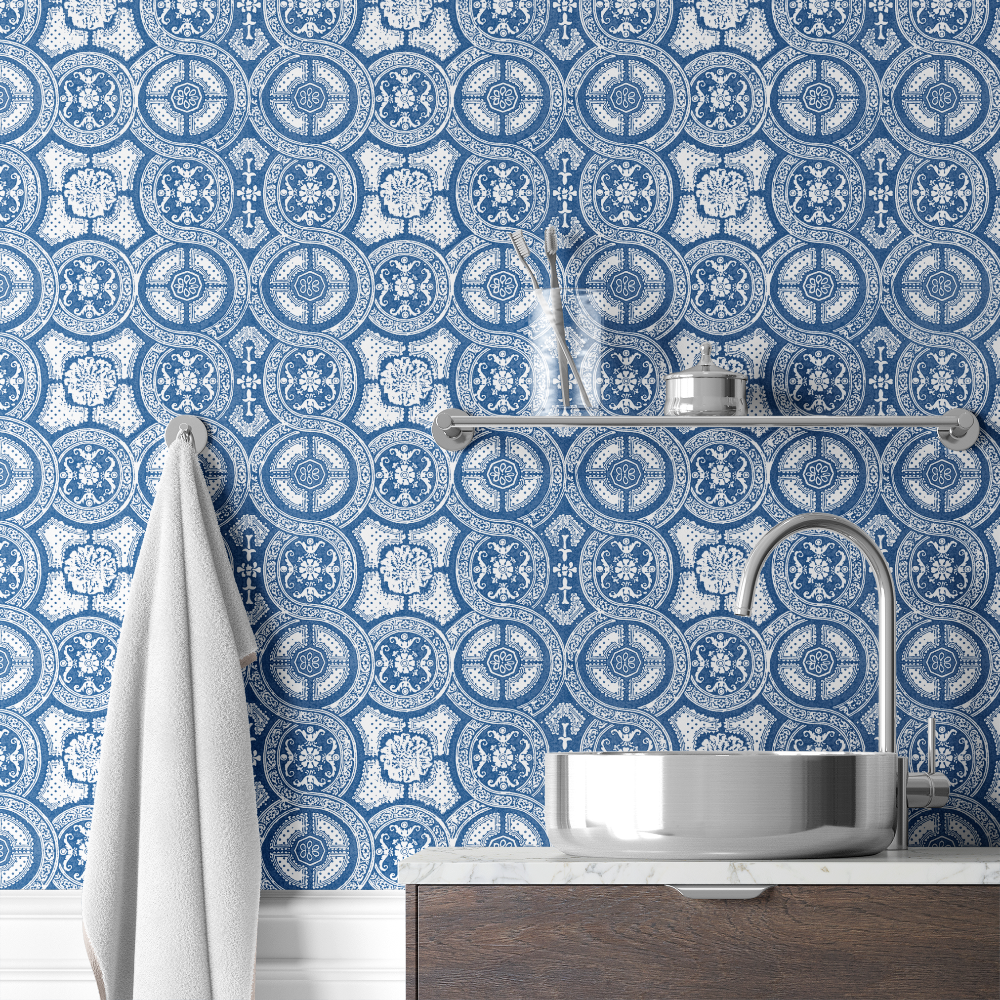 wallpaper bath mockup