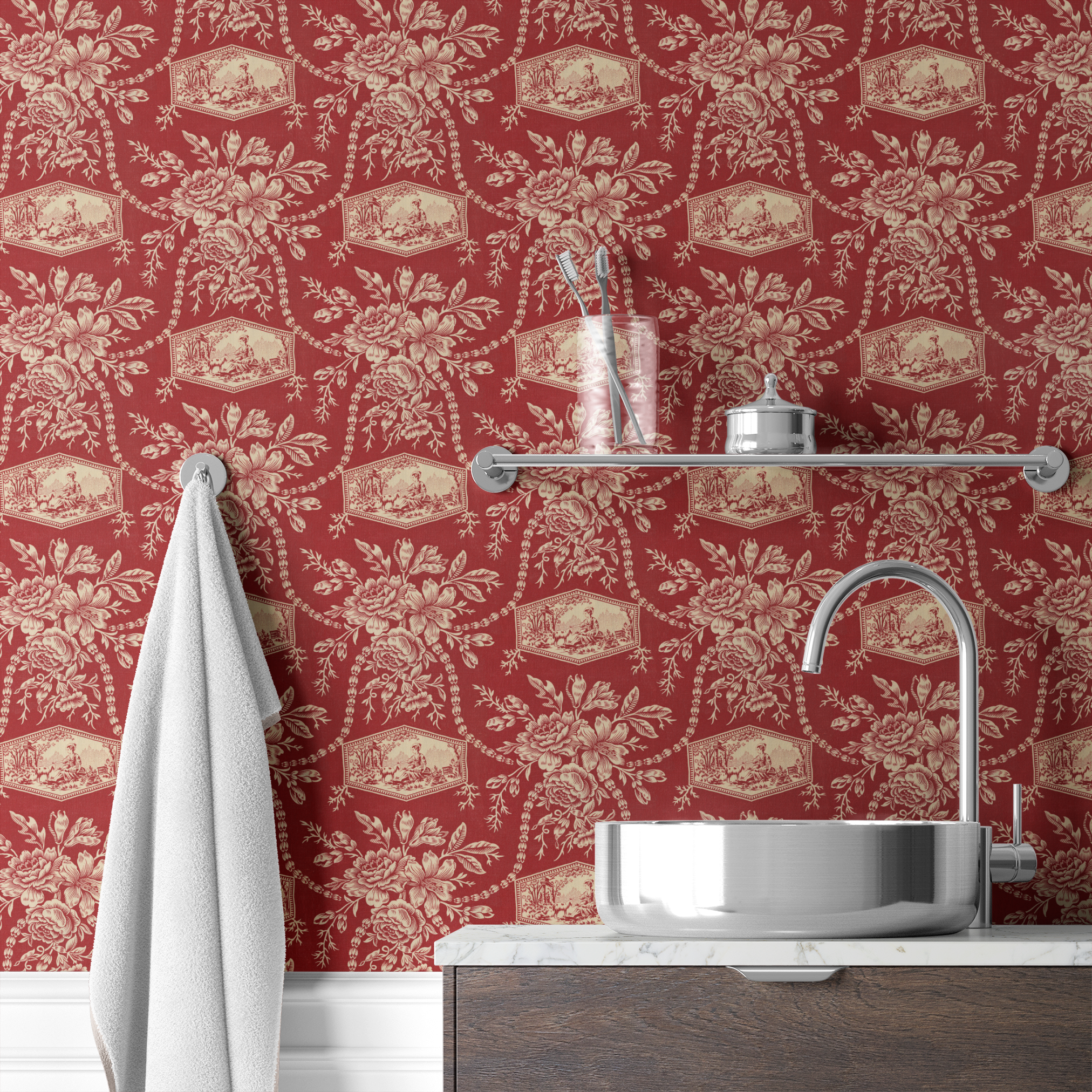 wallpaper bath mockup