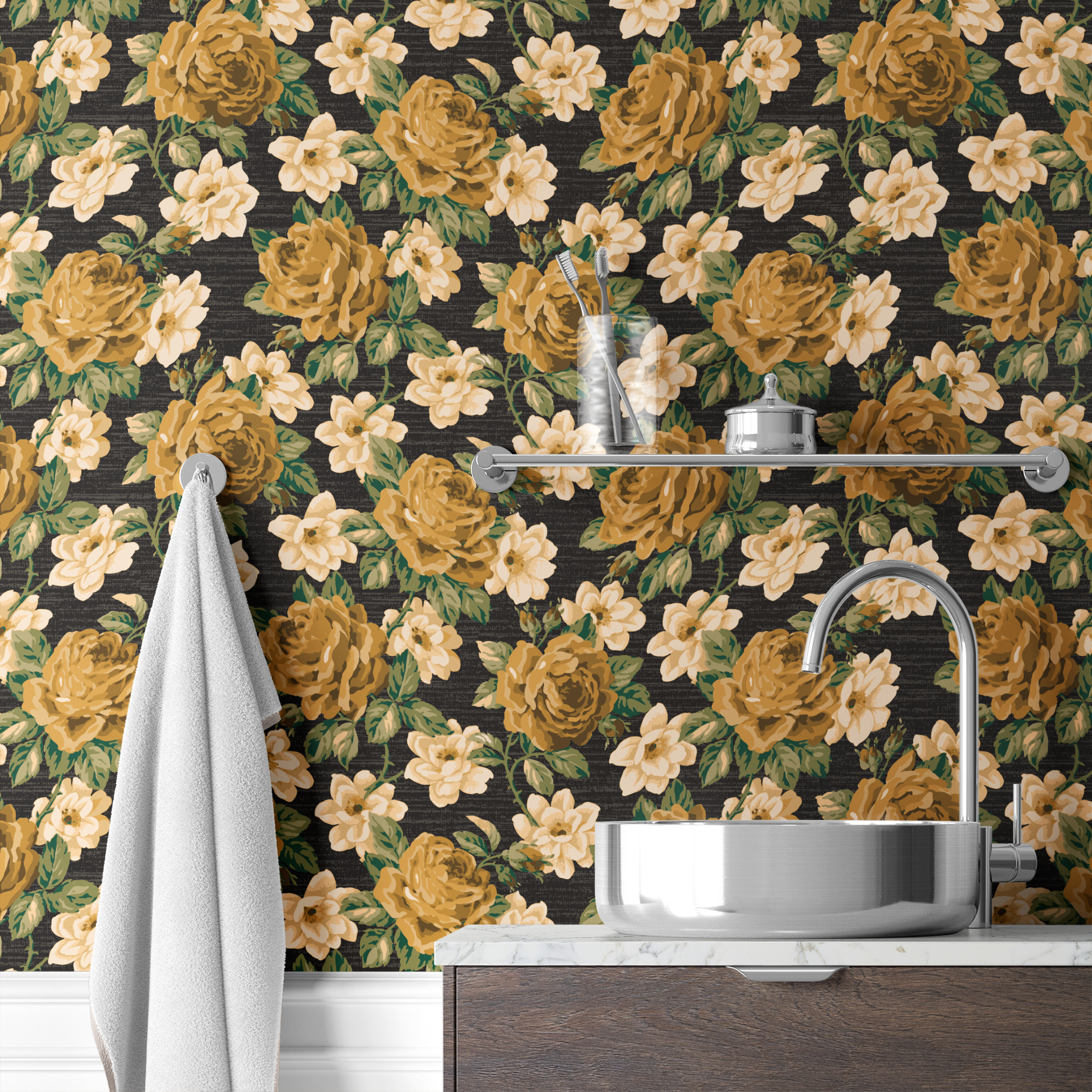 wallpaper bath mockup