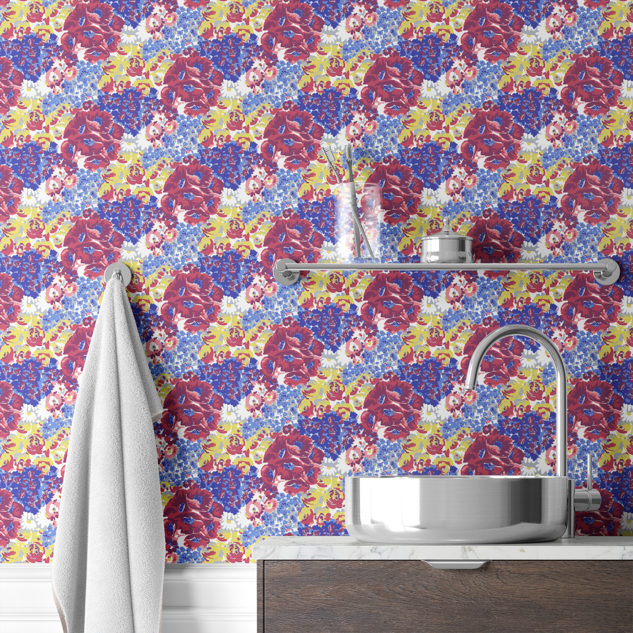 wallpaper bath mockup