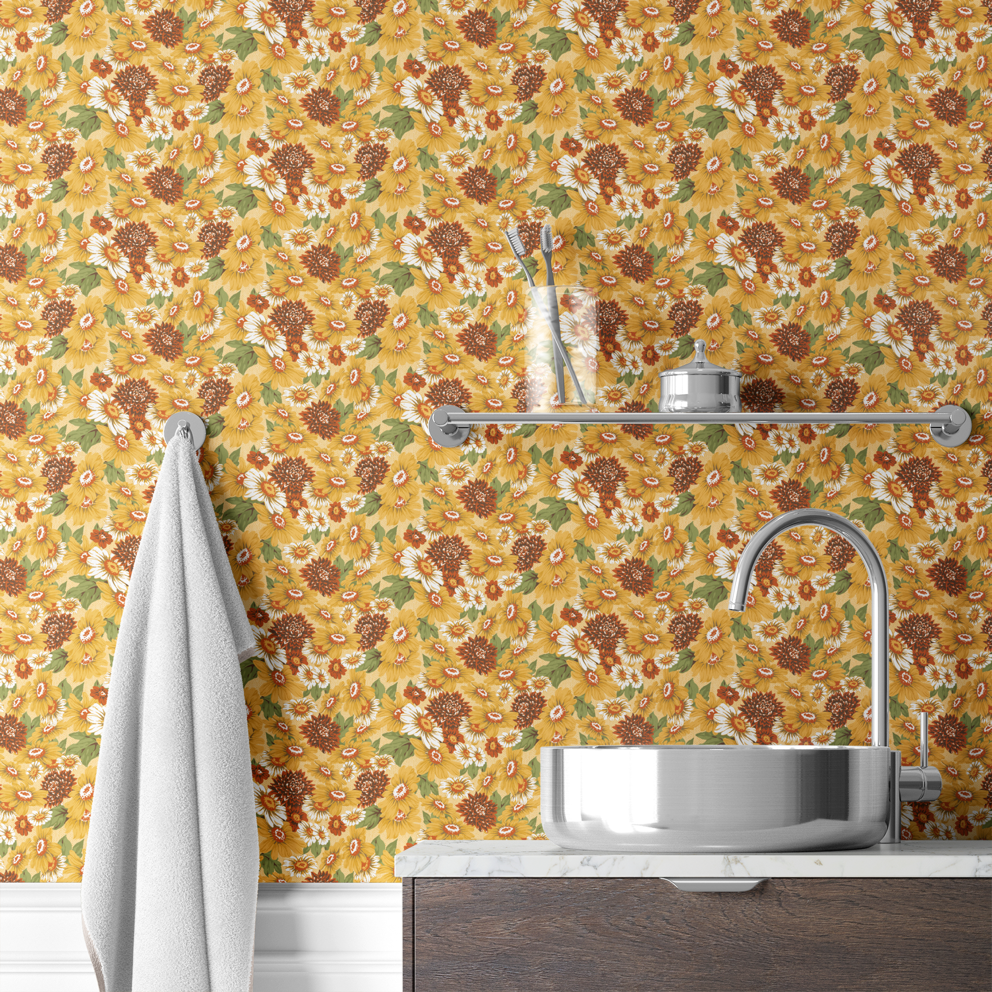 wallpaper bath mockup