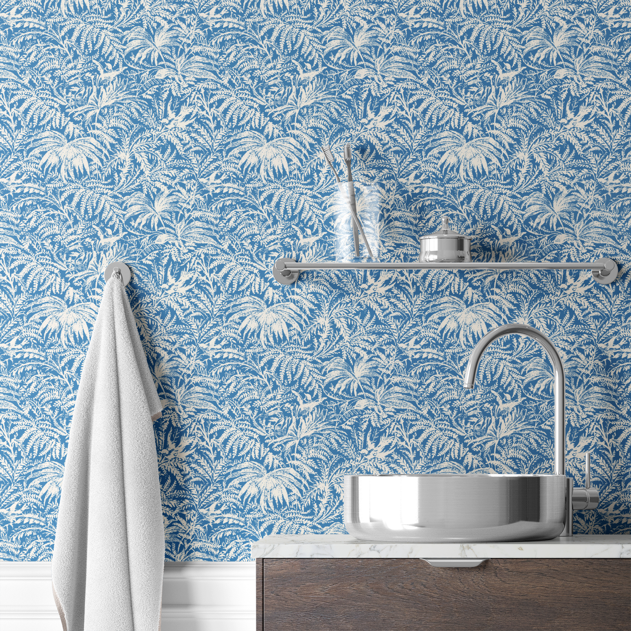 wallpaper bath mockup