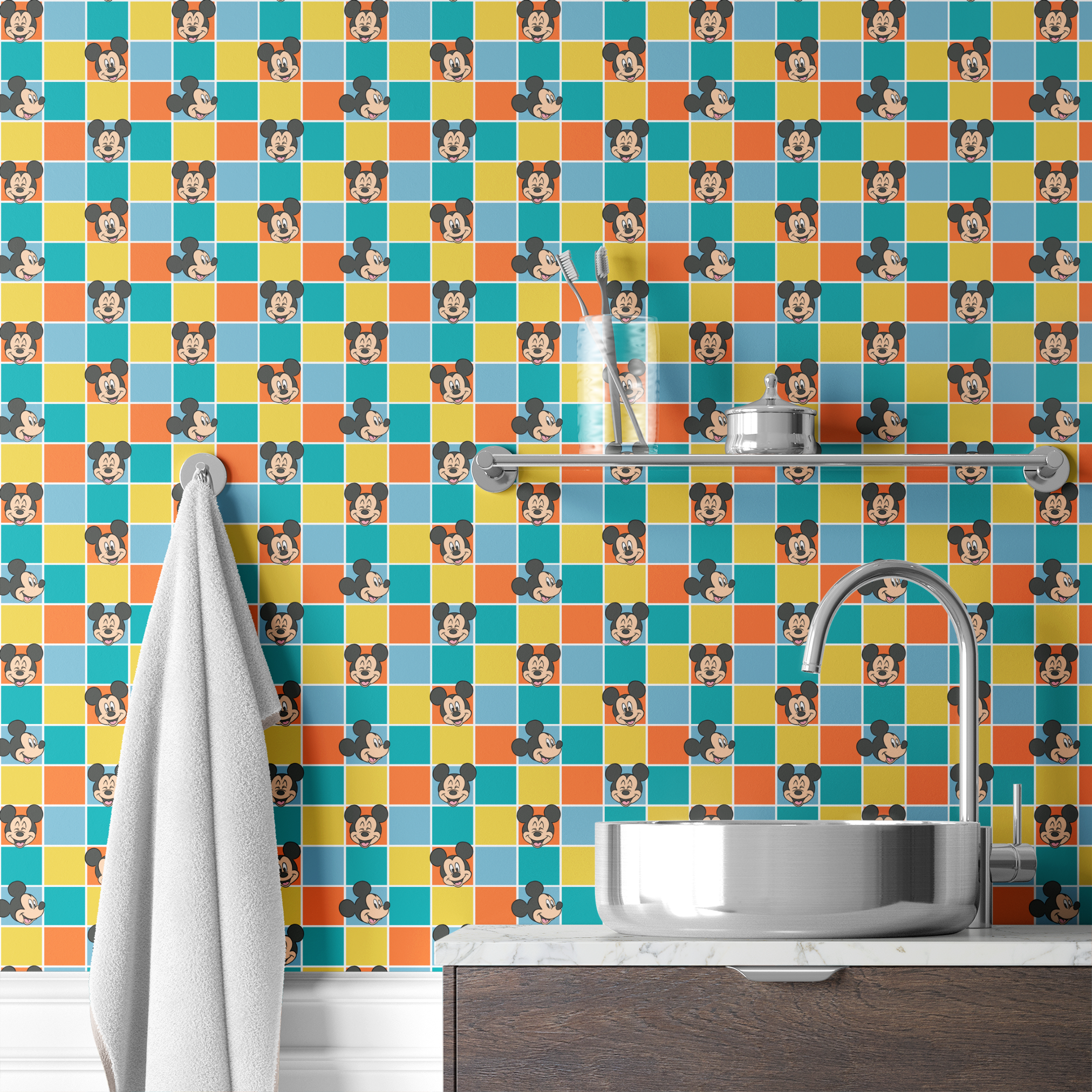 wallpaper bath mockup