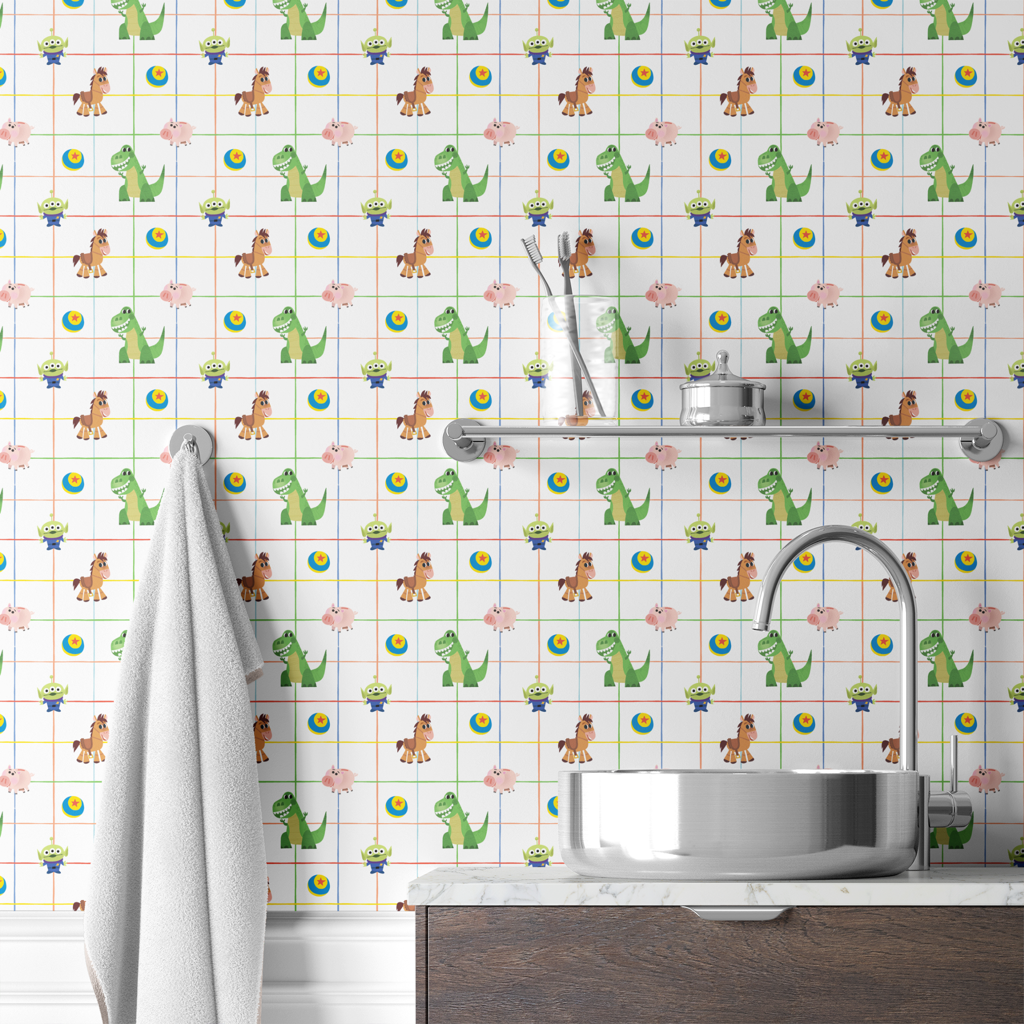 wallpaper bath mockup