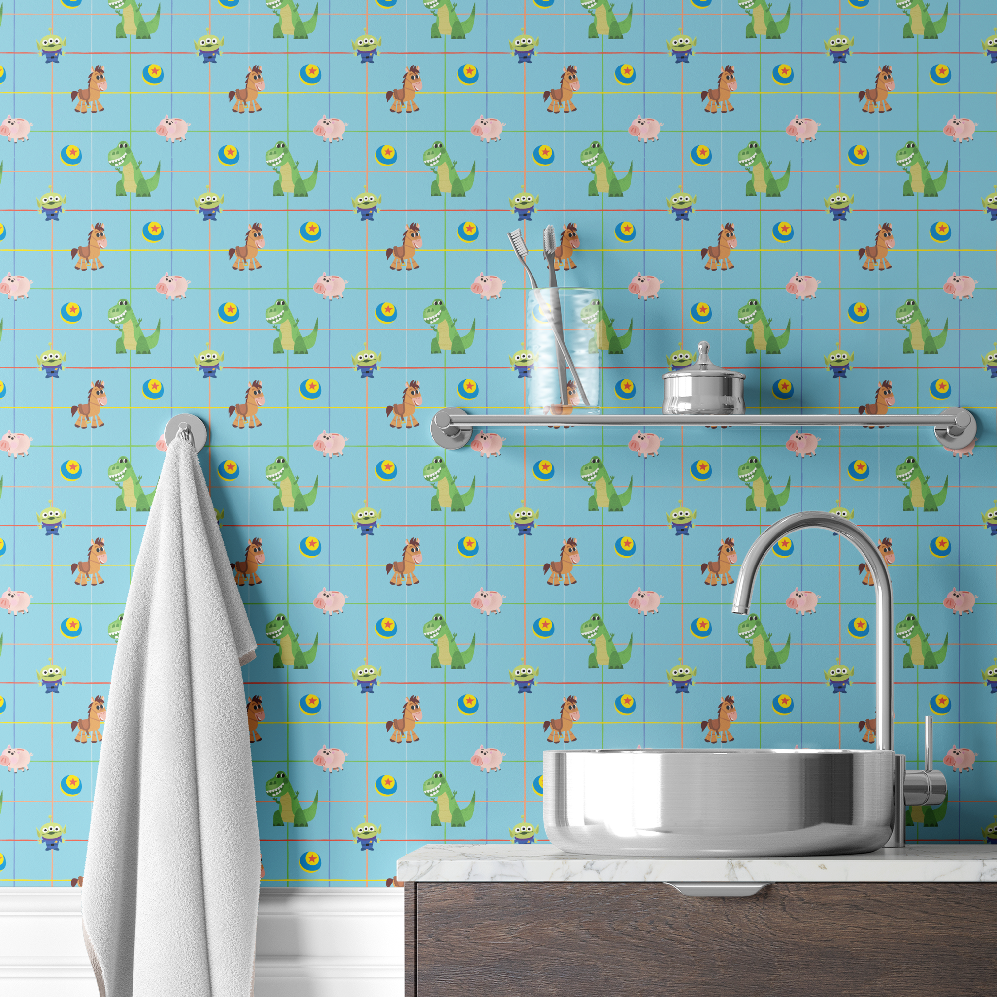 wallpaper bath mockup