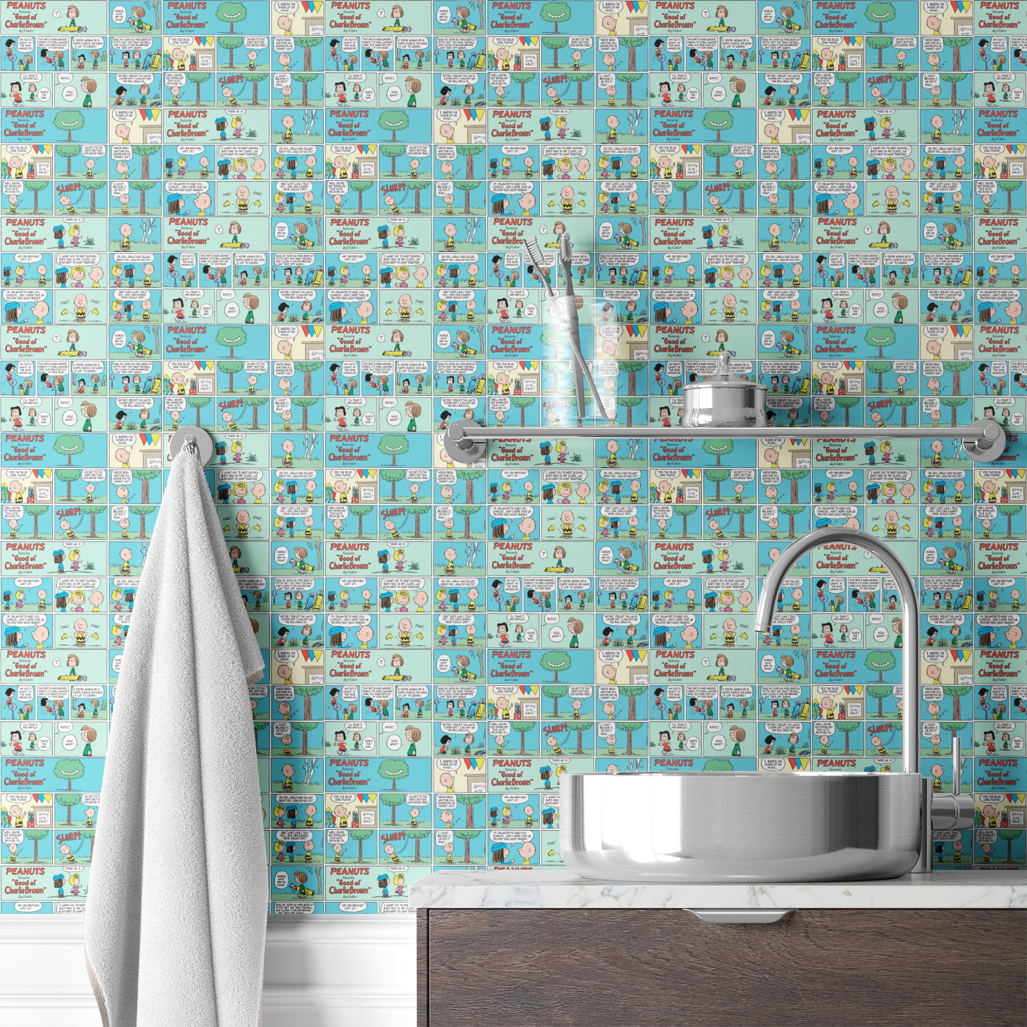 wallpaper bath mockup