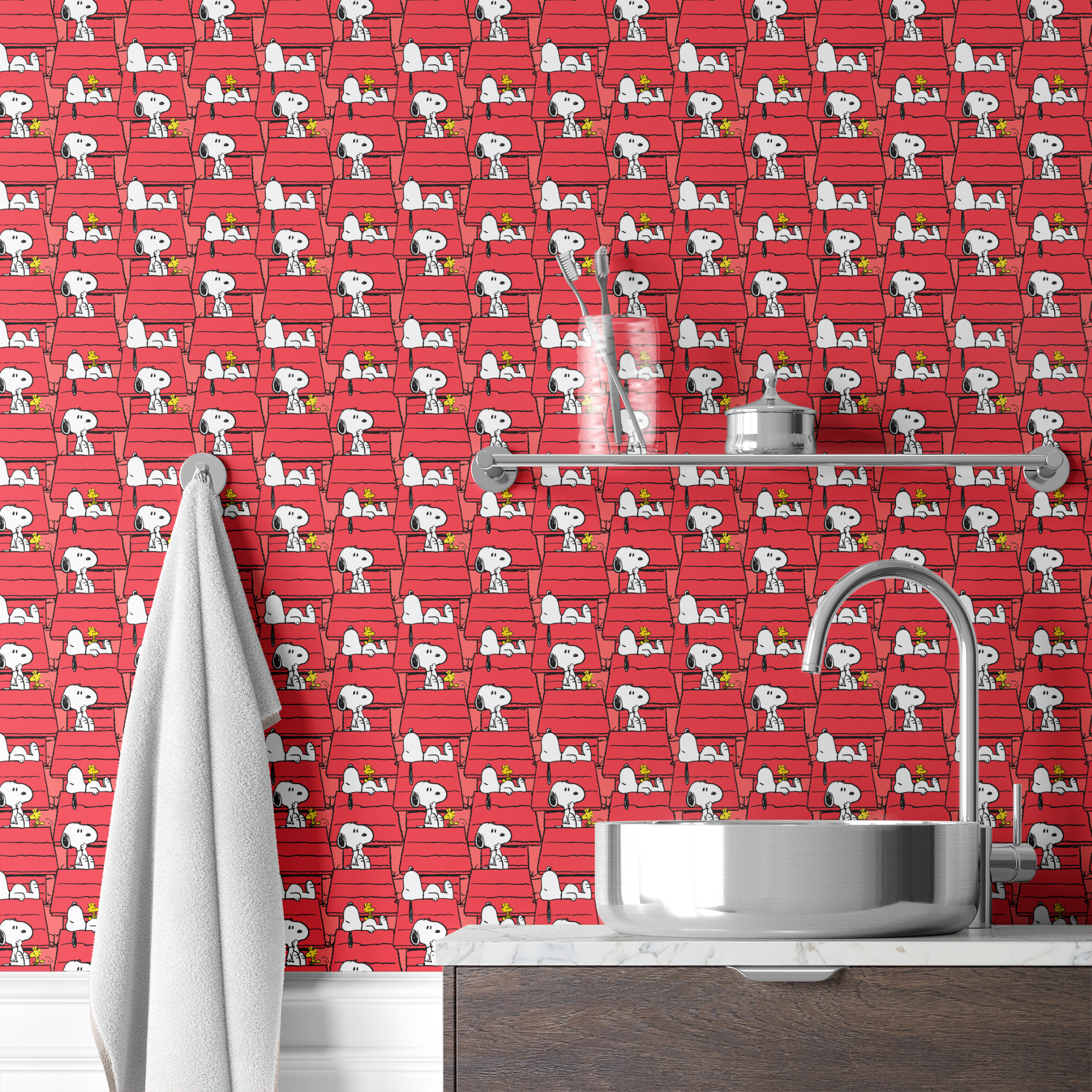 wallpaper bath mockup