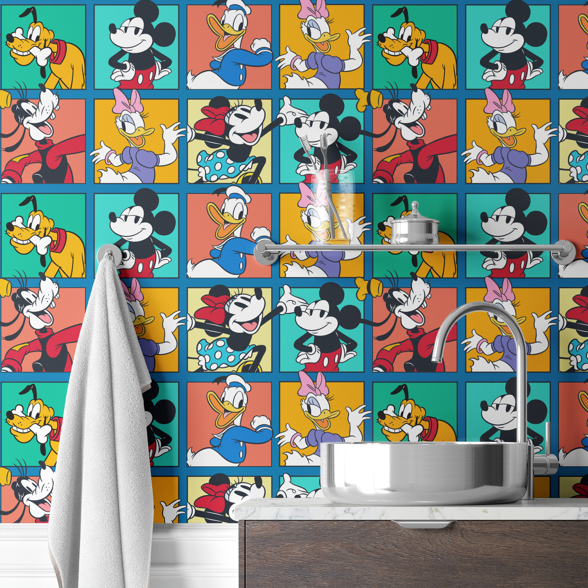wallpaper bath mockup