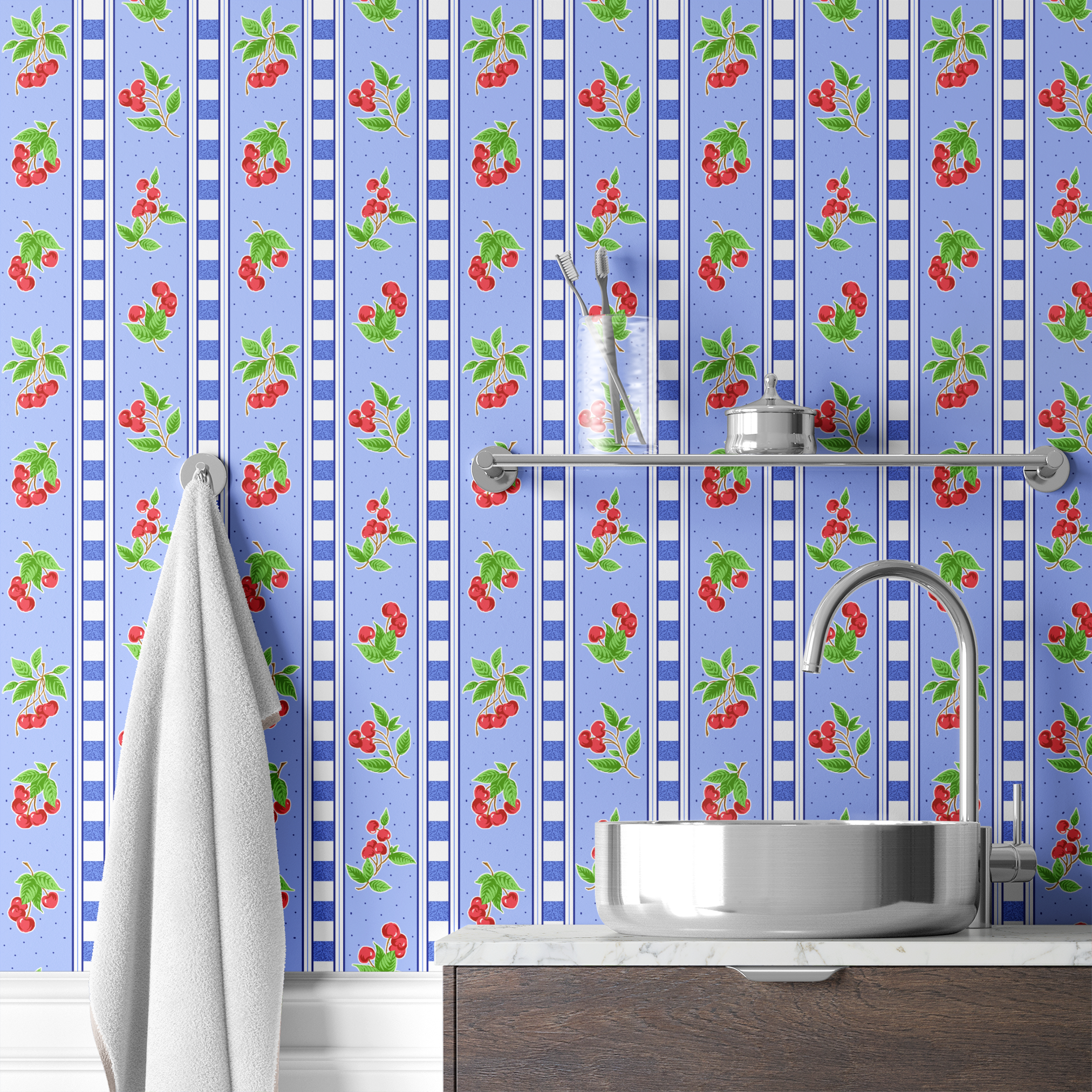 wallpaper bath mockup