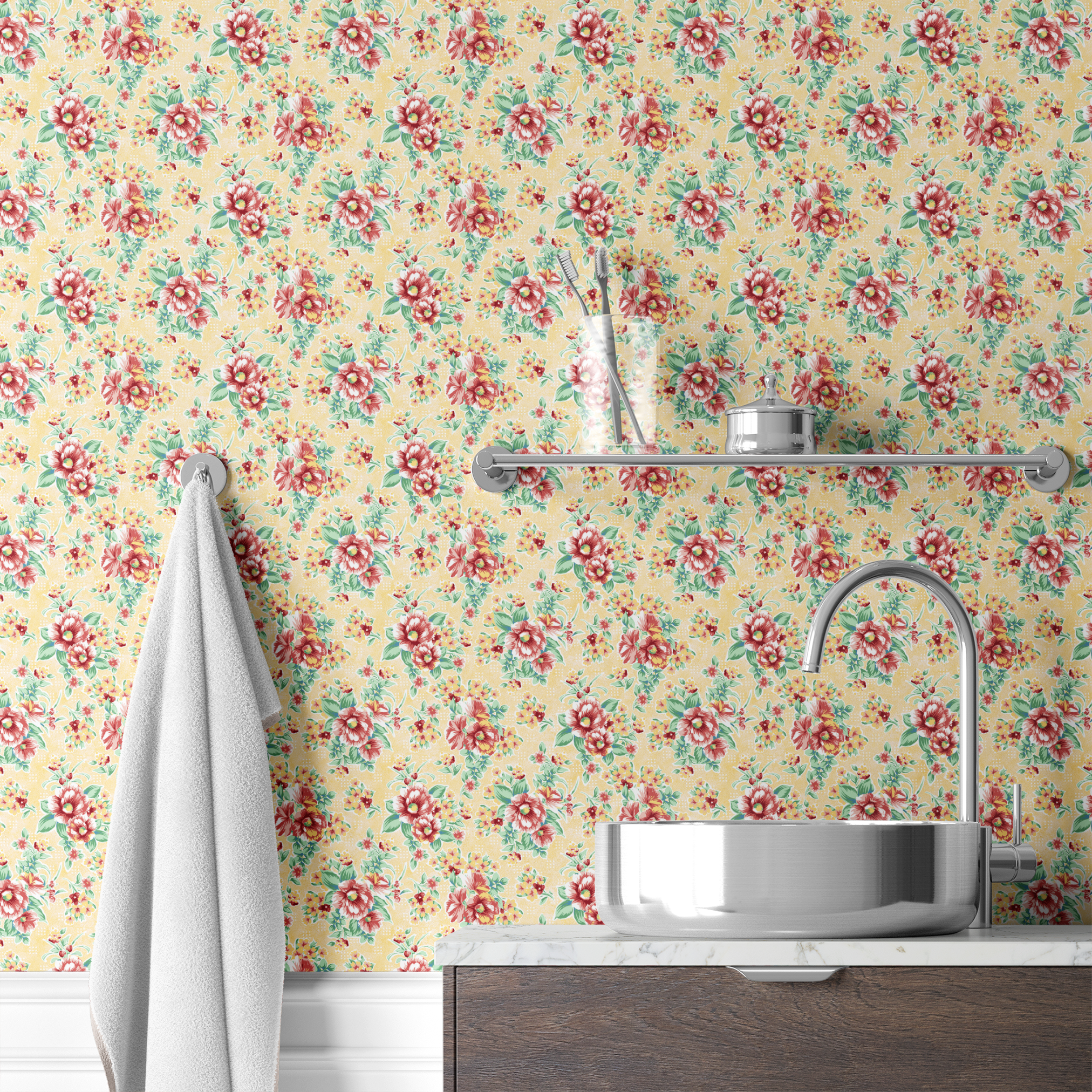 wallpaper bath mockup